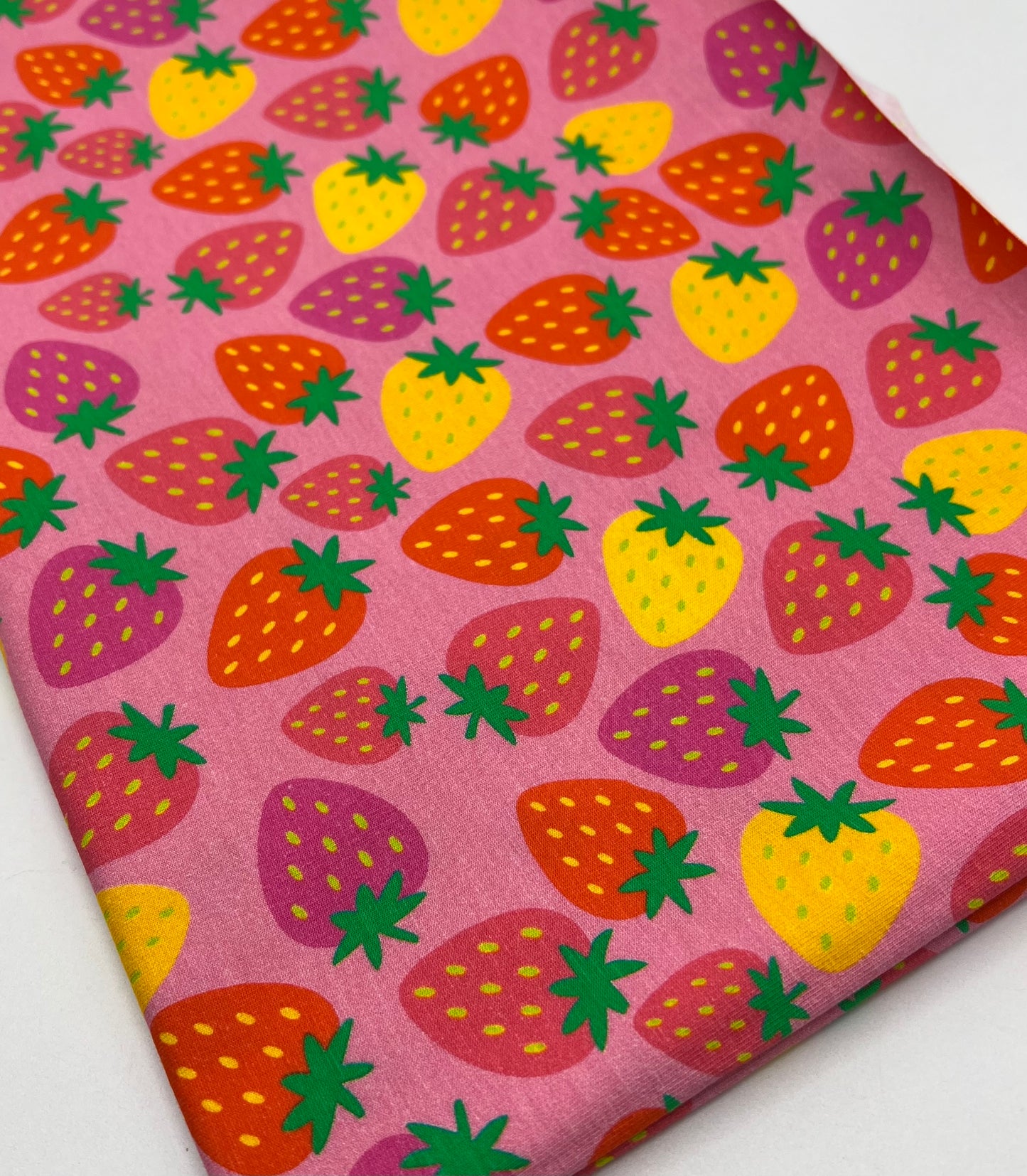 Berry Bright Print Cotton Stretch Jersey 200 GSM 95/5 Lycra 4 Way Stretch