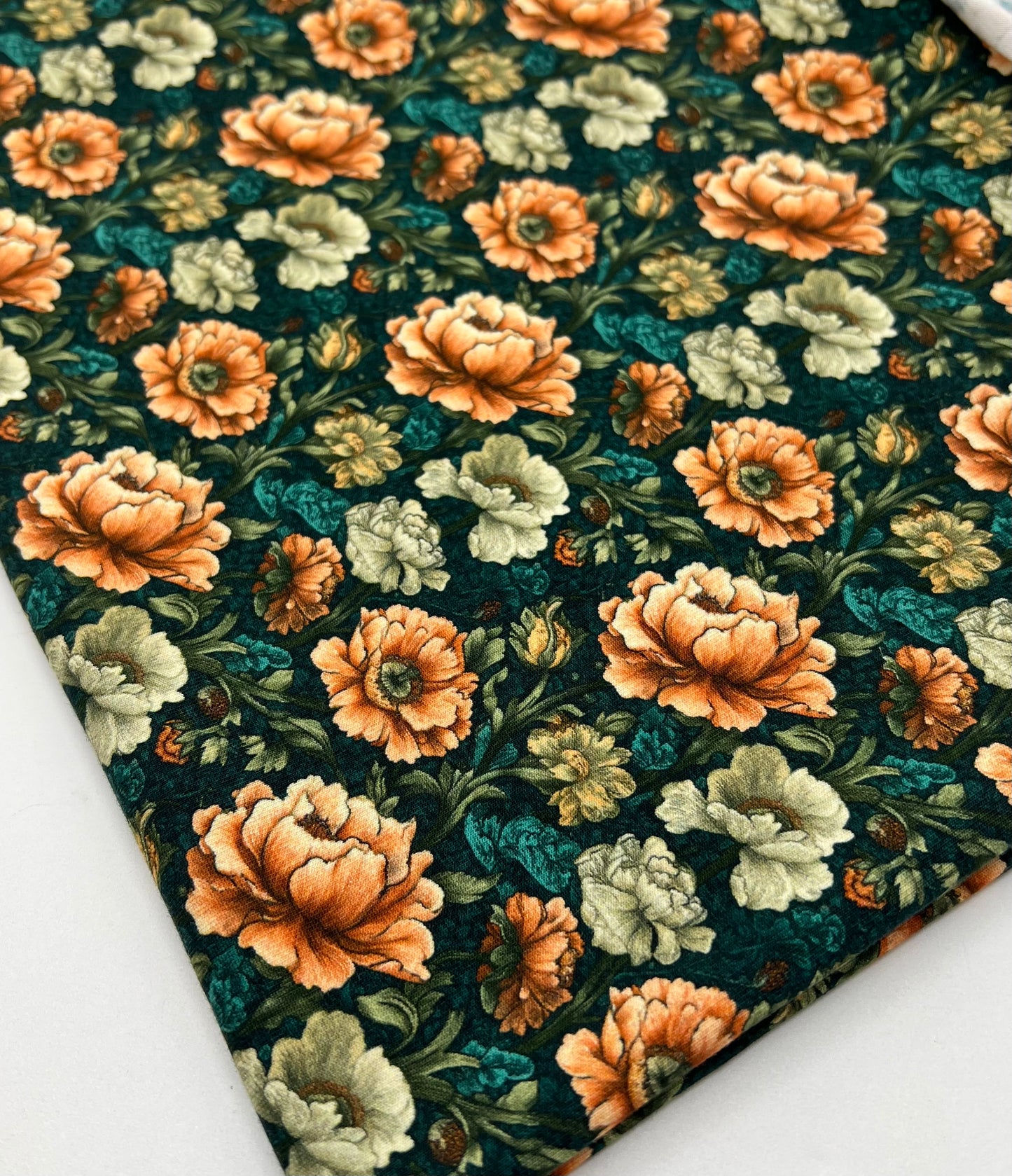 Vintage Roses Print Cotton Stretch Jersey 200 GSM 95/5 Lycra 4 Way Stretch