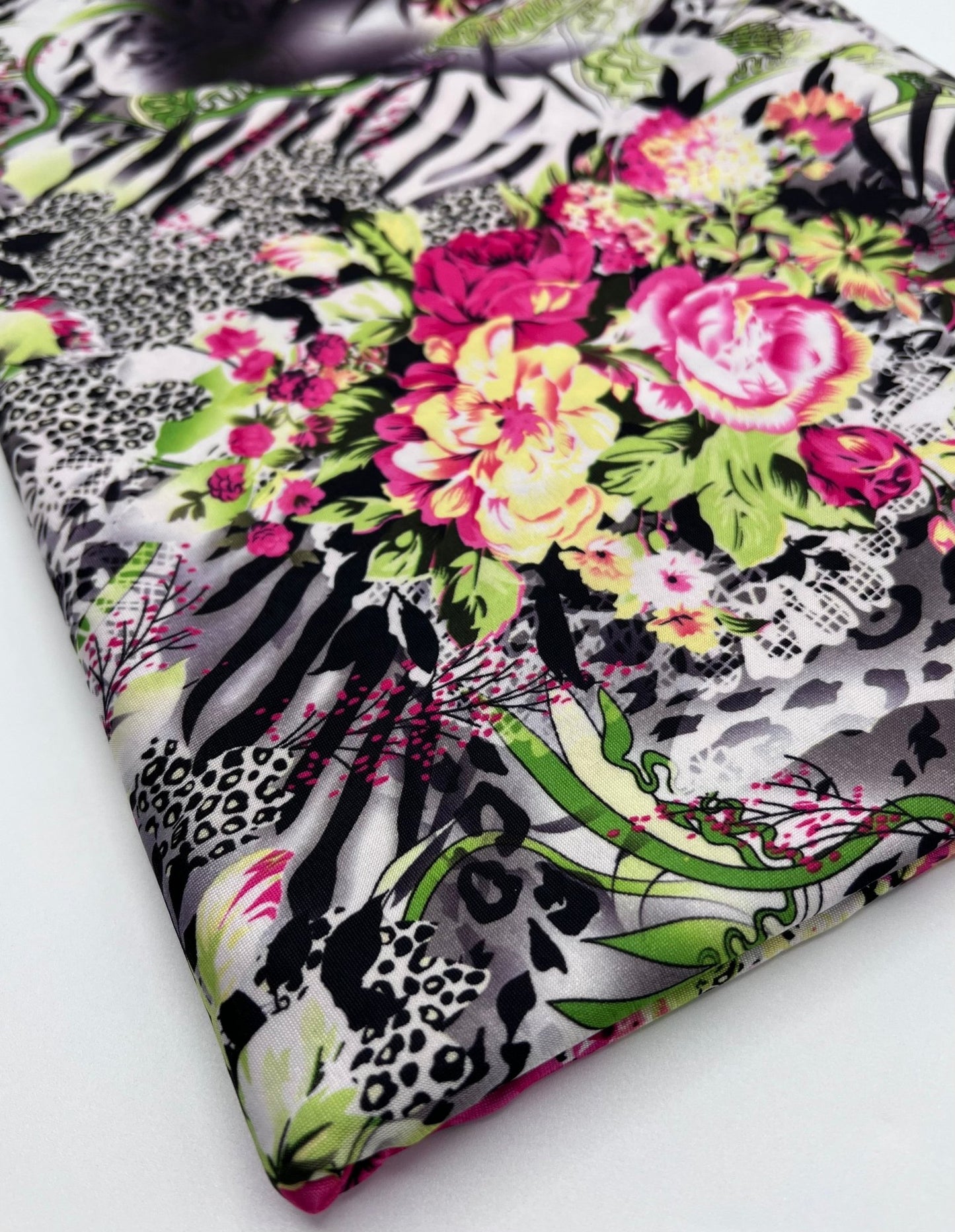 Animal Floral Mix Print Soft Touch 4 Way Stretch Fabric - T9 Fabrics