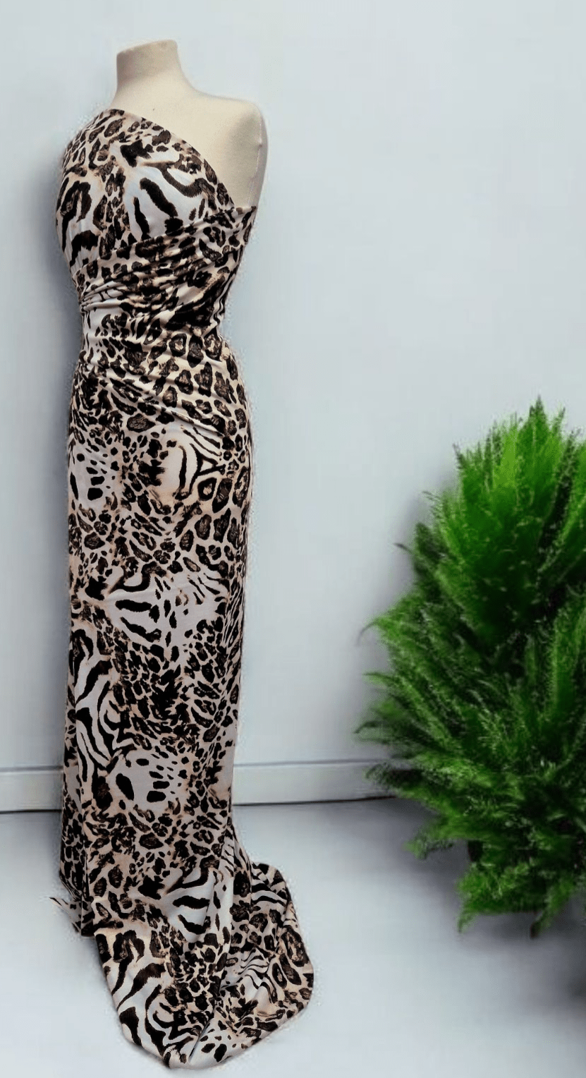 Animal Mix Spun Poly Stretch Fabric - T9 Fabrics