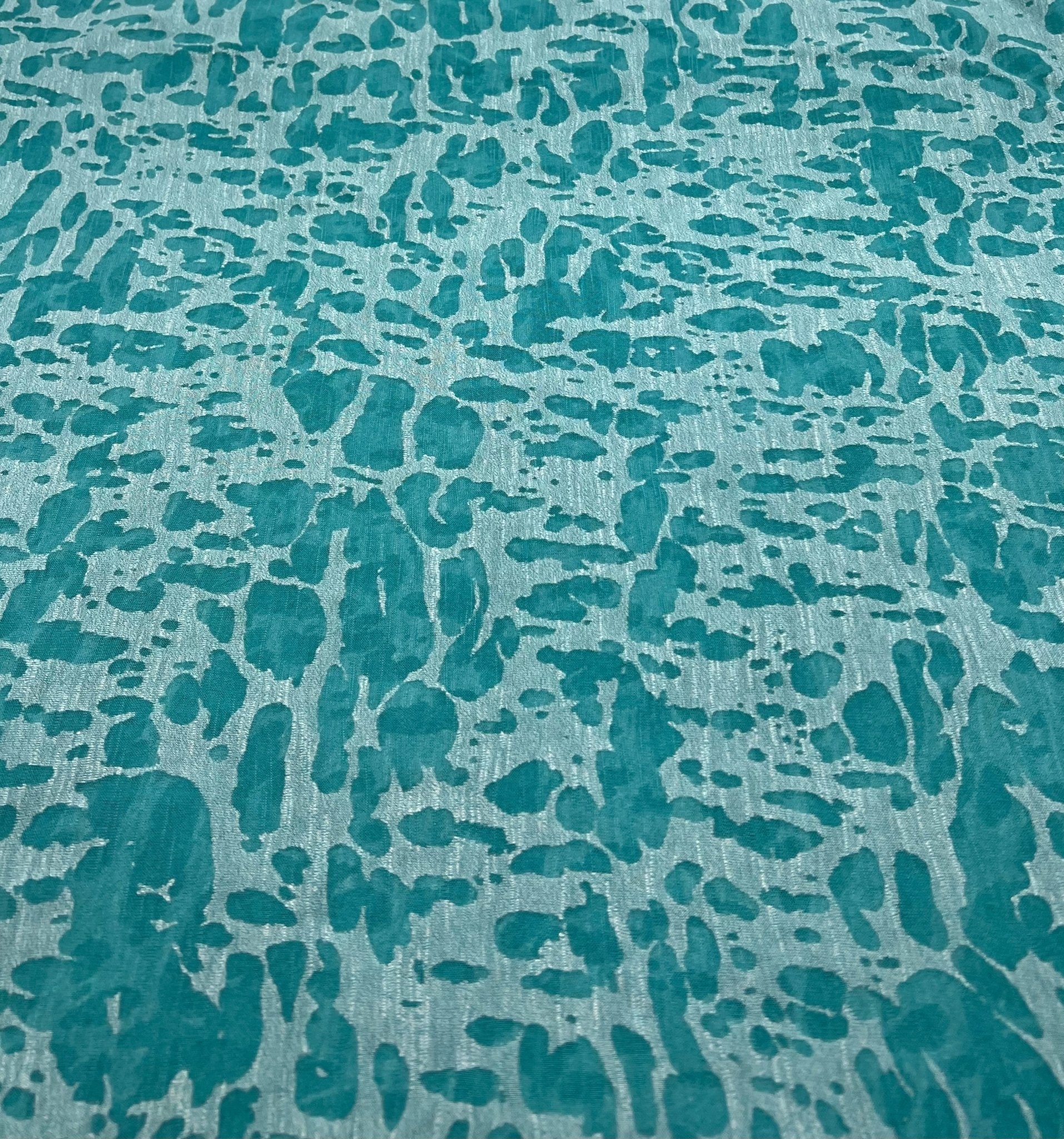 Aqua Blue Burnout 2 Way Stretch Fabric - T9 Fabrics