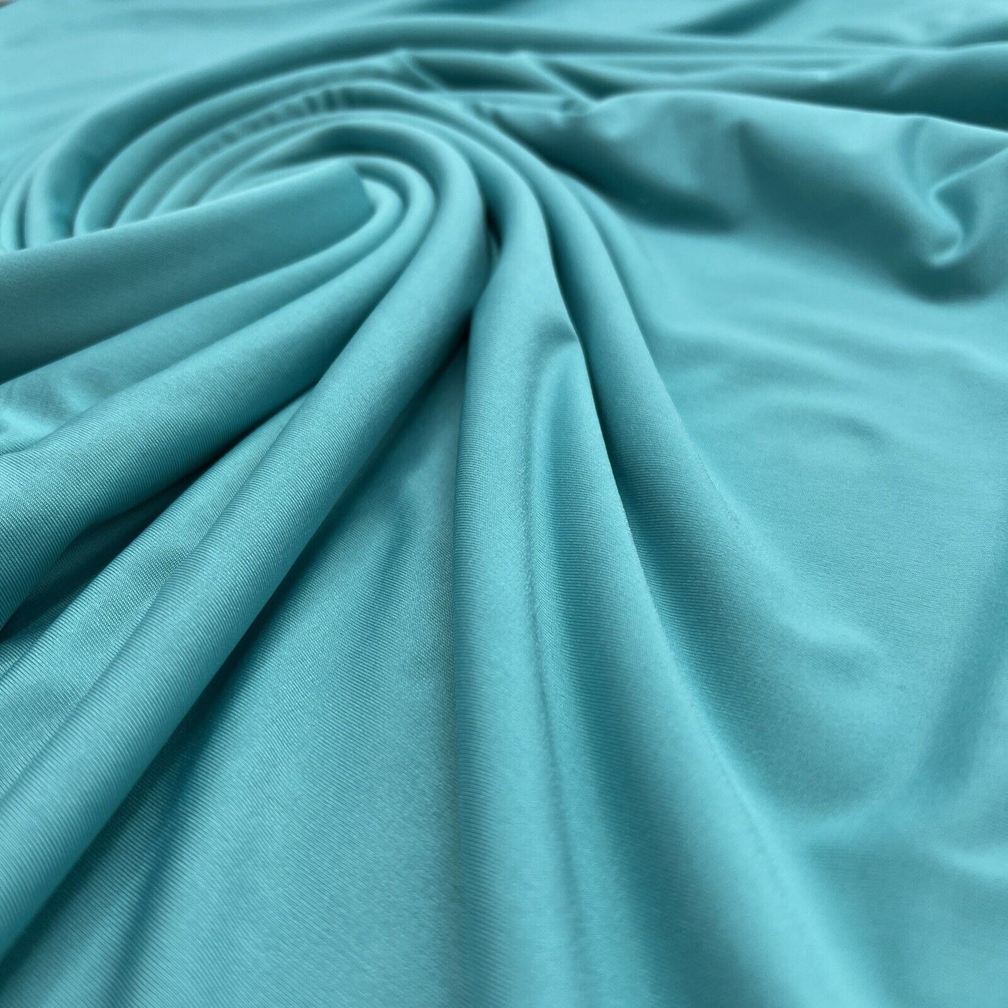 Aqua Blue Plain Soft Touch Stretch Fabric - T9 Fabrics
