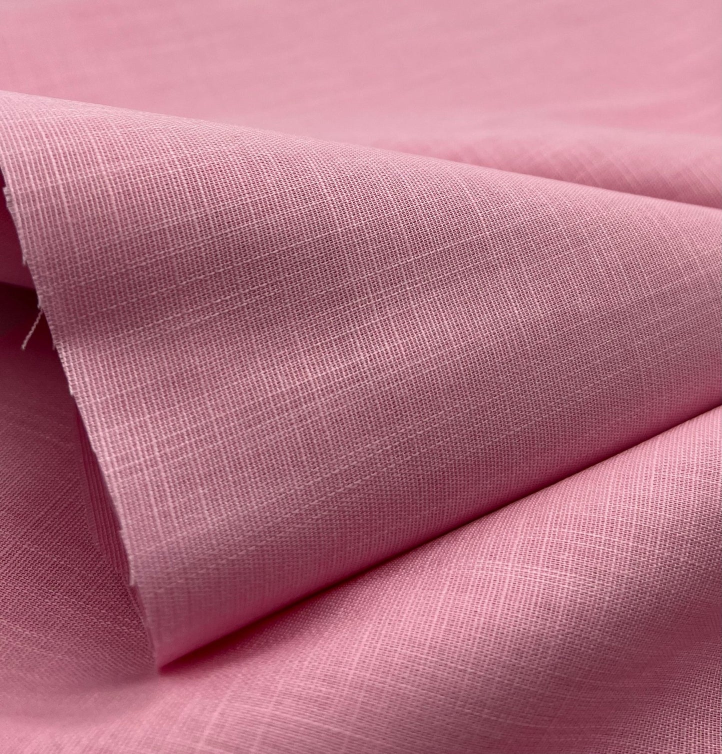 Baby Pink Lightweight Cotton/Linen Linen Fabric 150GSM - T9 Fabrics
