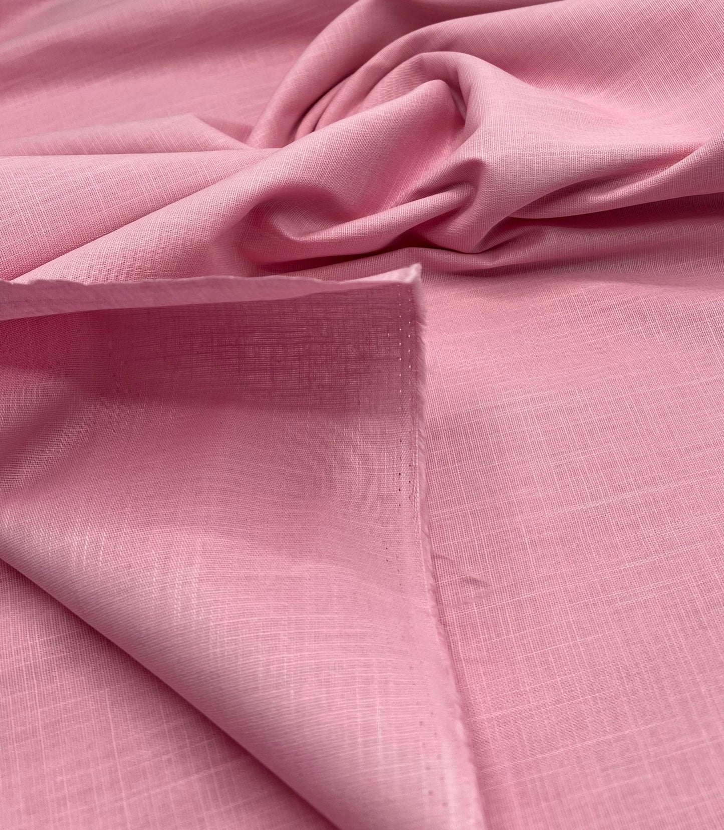 Baby Pink Lightweight Cotton/Linen Linen Fabric 150GSM - T9 Fabrics