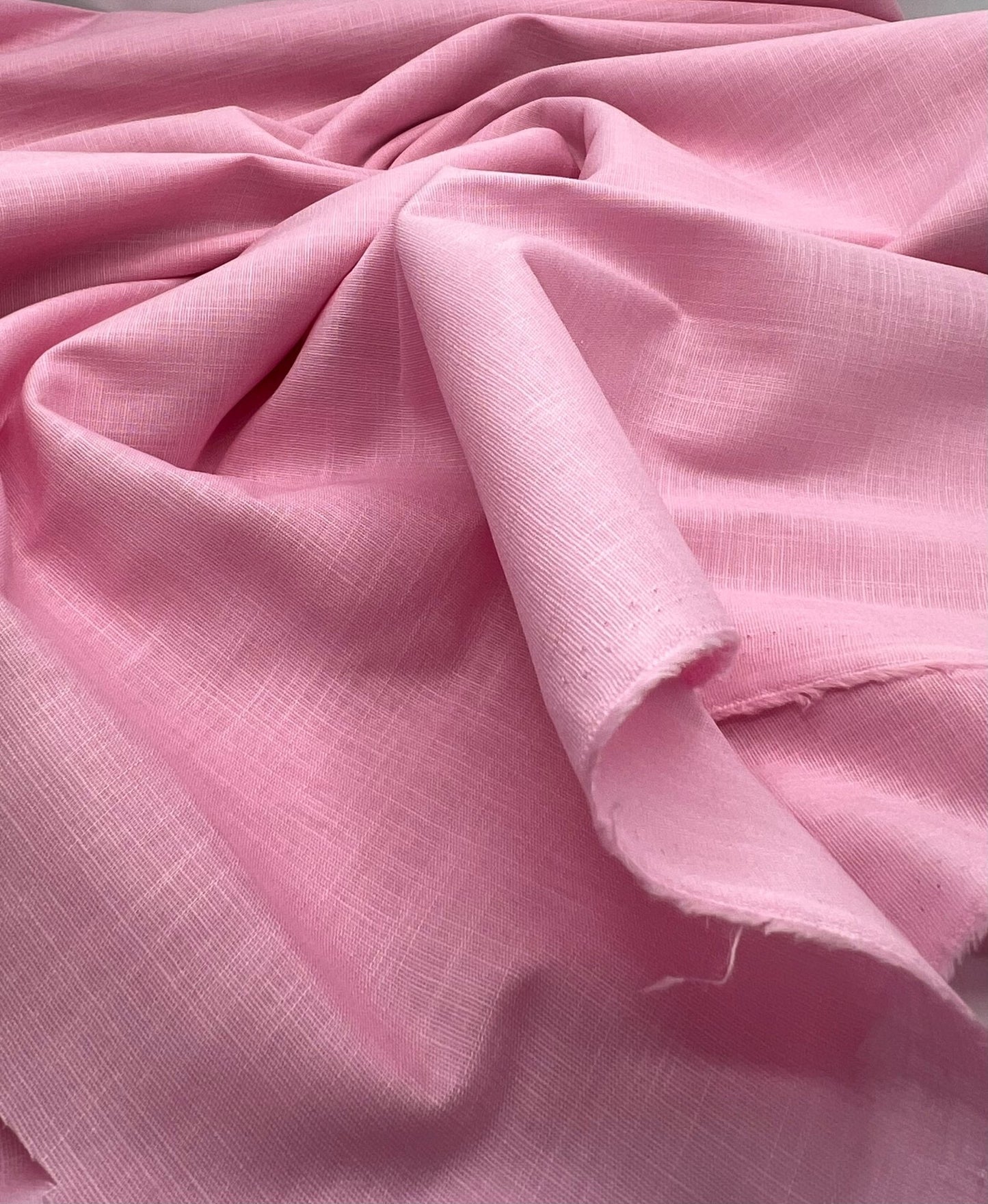 Baby Pink Lightweight Cotton/Linen Linen Fabric 150GSM - T9 Fabrics