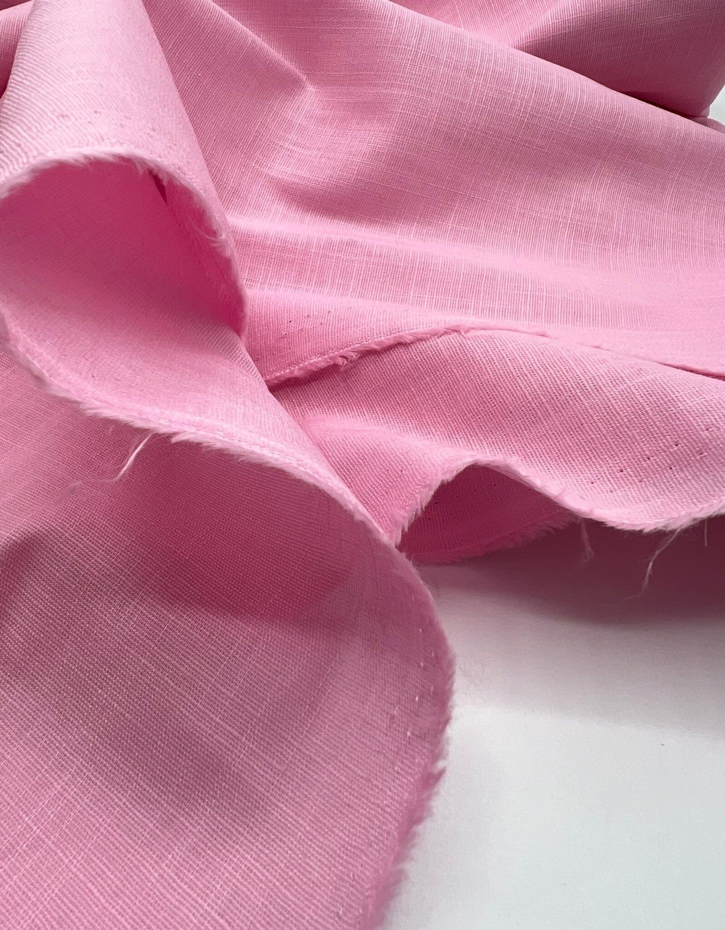 Baby Pink Lightweight Cotton/Linen Linen Fabric 150GSM - T9 Fabrics