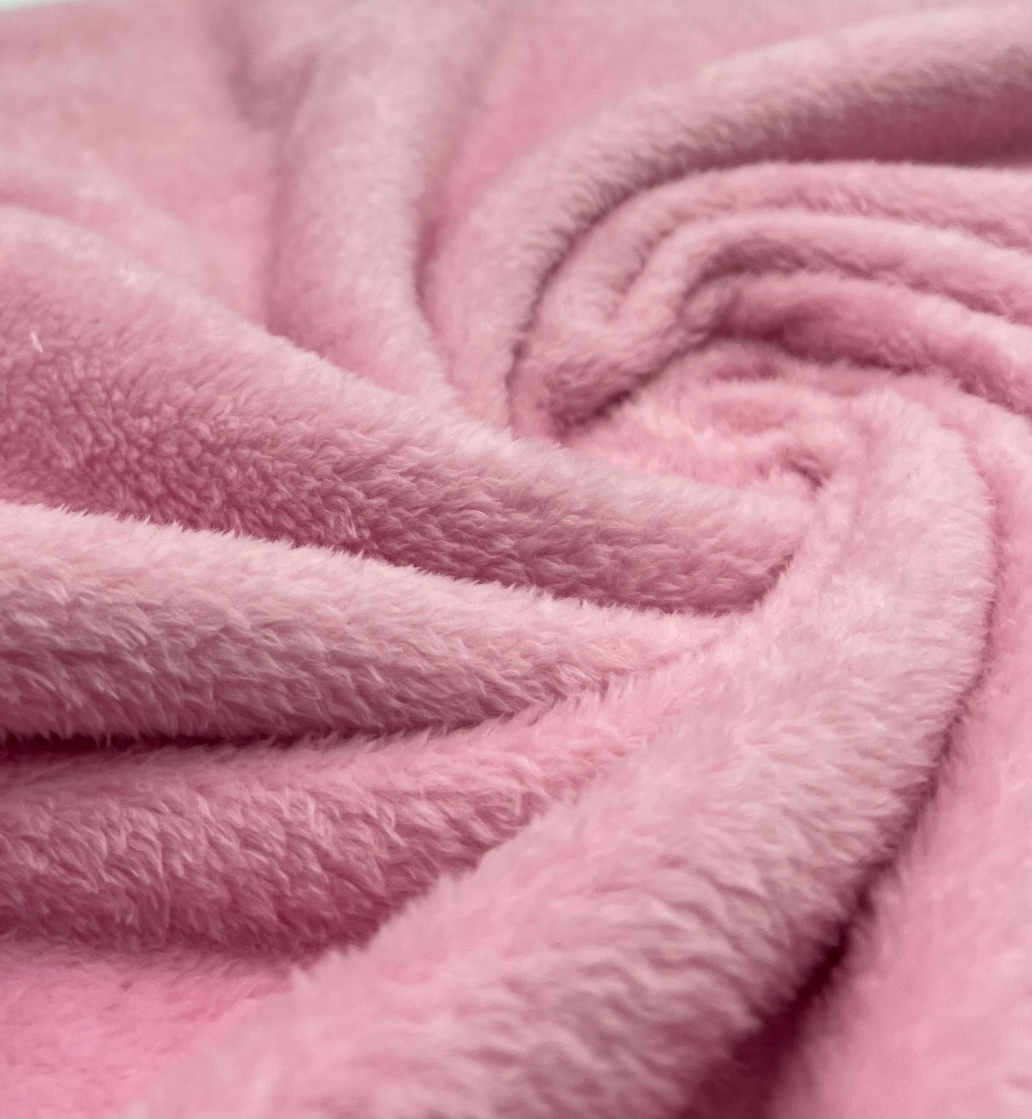 Baby Pink Super Soft Plain Cuddle Fleece Fabric Blanket Loungewear - T9 Fabrics