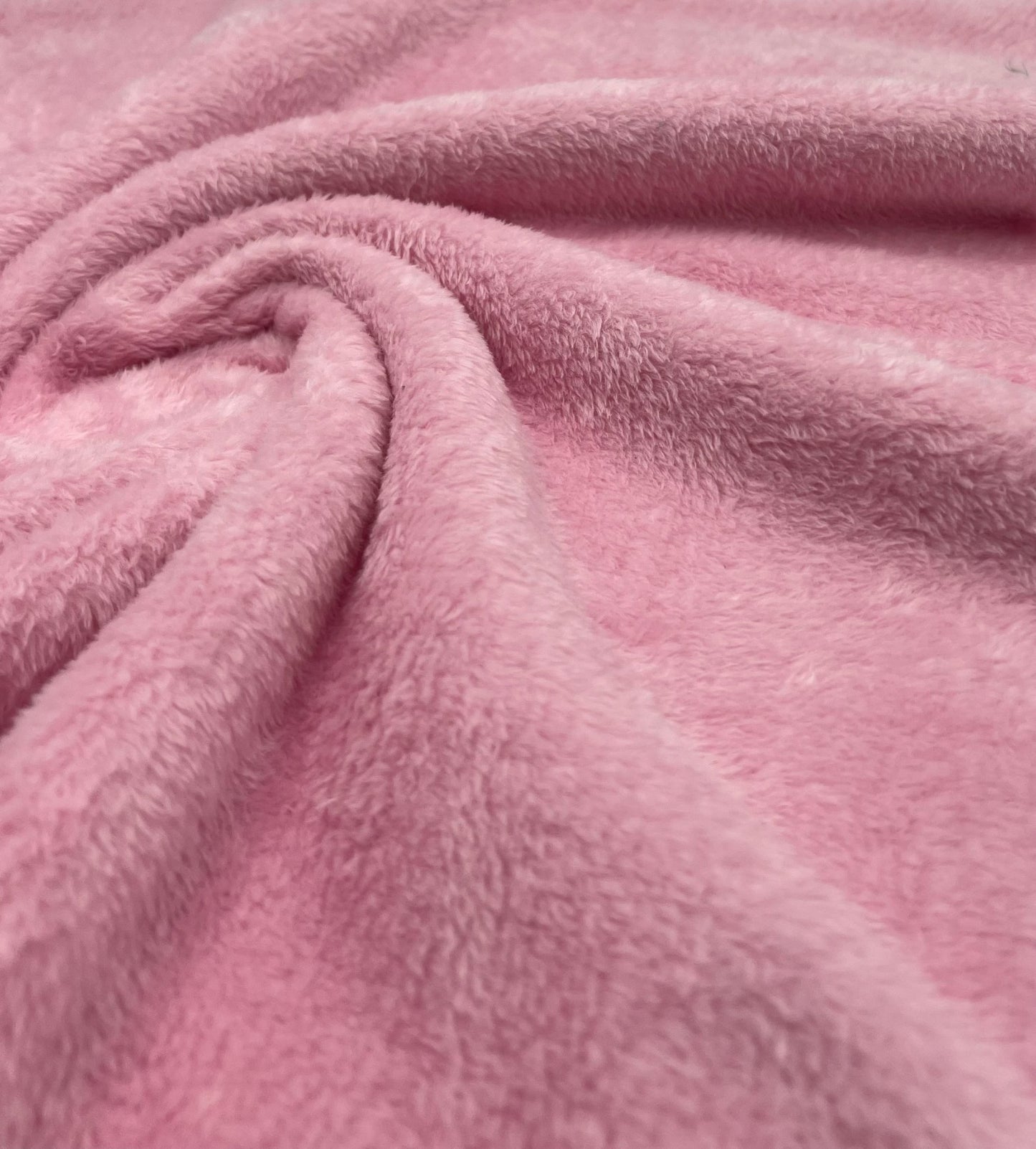 Baby Pink Super Soft Plain Cuddle Fleece Fabric Blanket Loungewear - T9 Fabrics