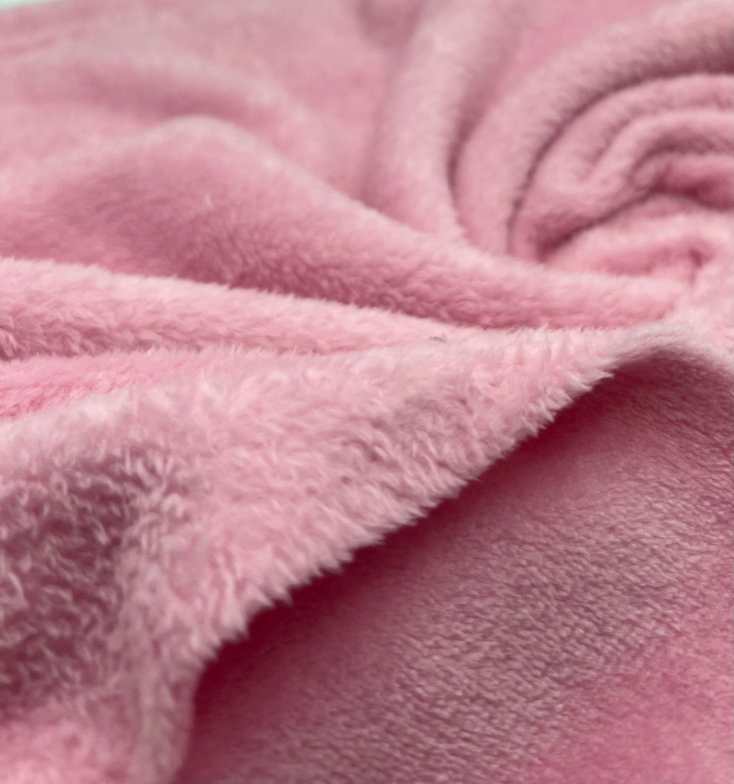 Baby Pink Super Soft Plain Cuddle Fleece Fabric Blanket Loungewear - T9 Fabrics