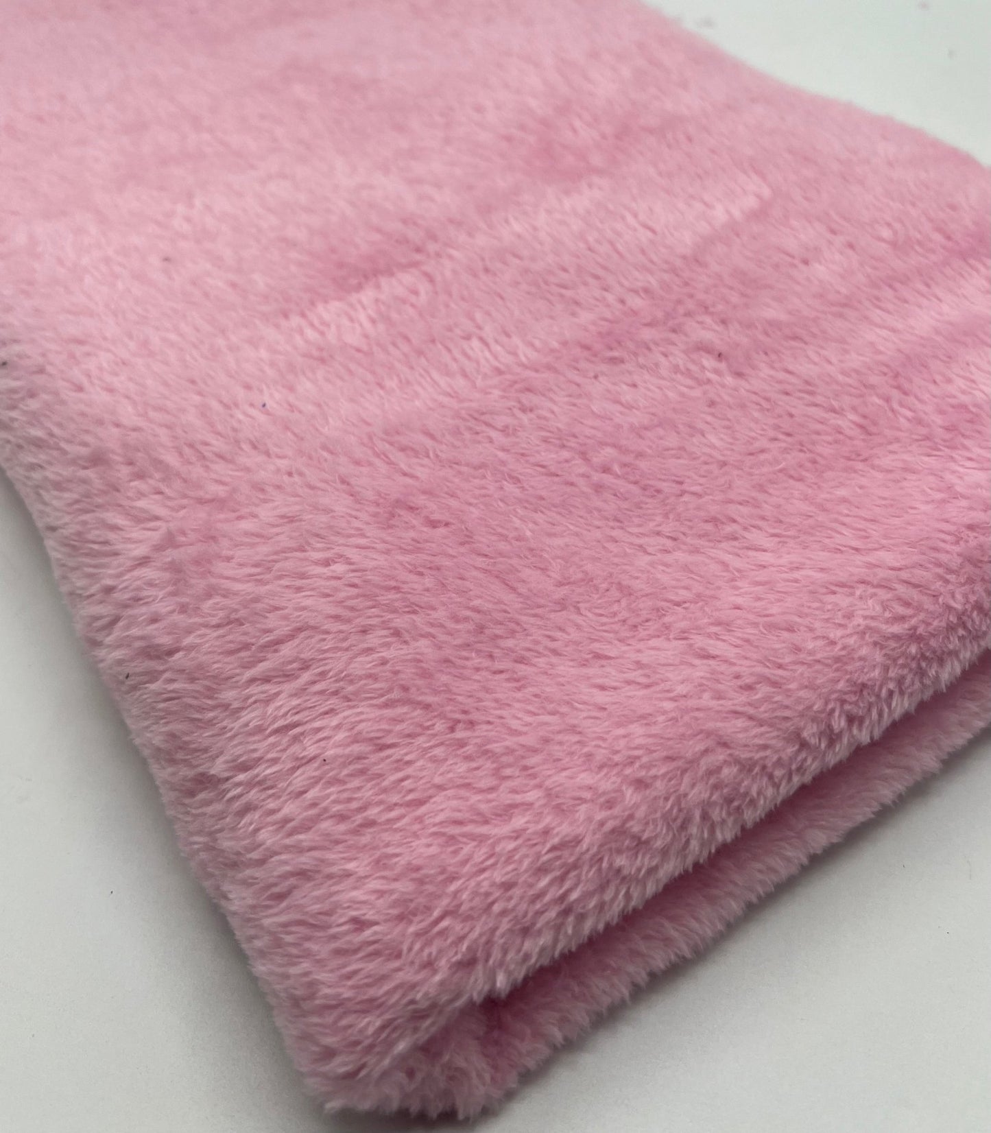 Baby Pink Super Soft Plain Cuddle Fleece Fabric Blanket Loungewear - T9 Fabrics