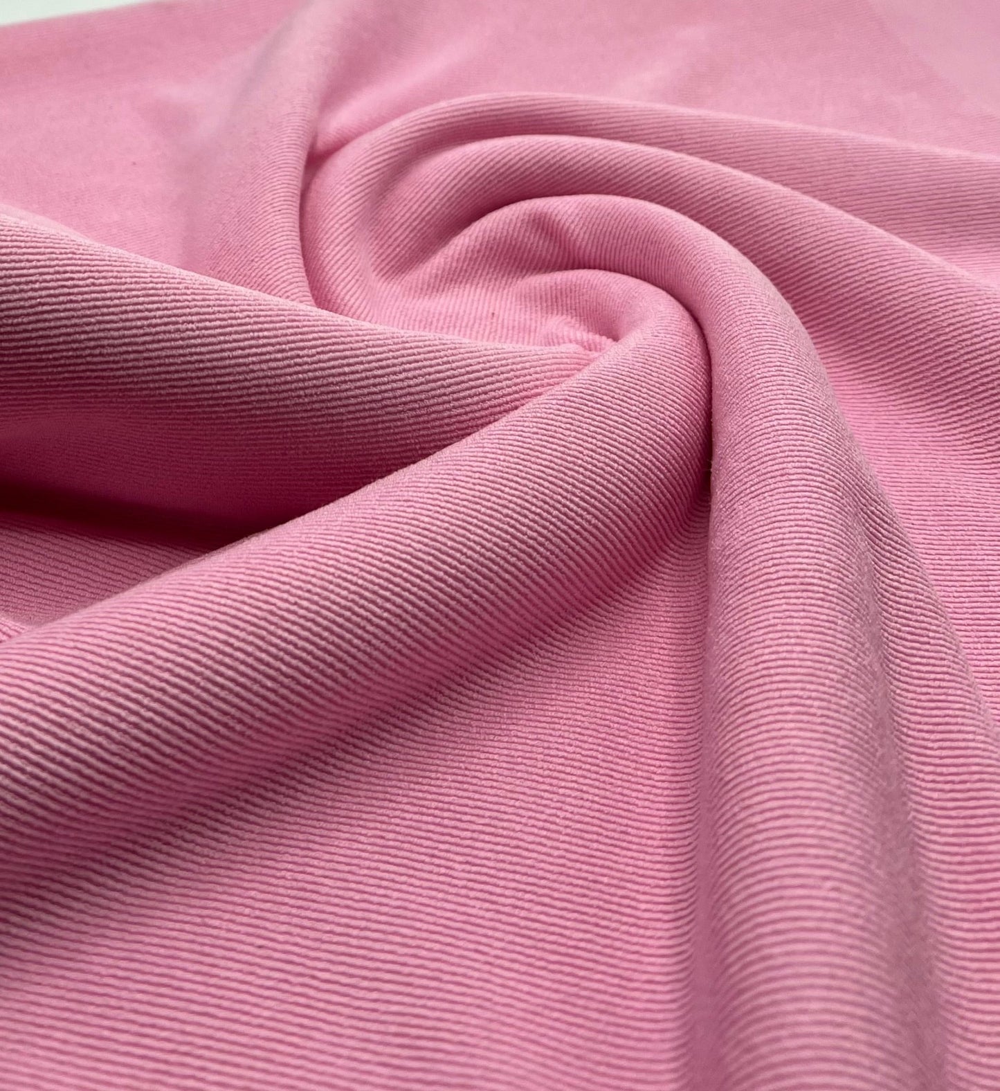 Baby Pink Thick Fine Rib Stretch Fabric - T9 Fabrics