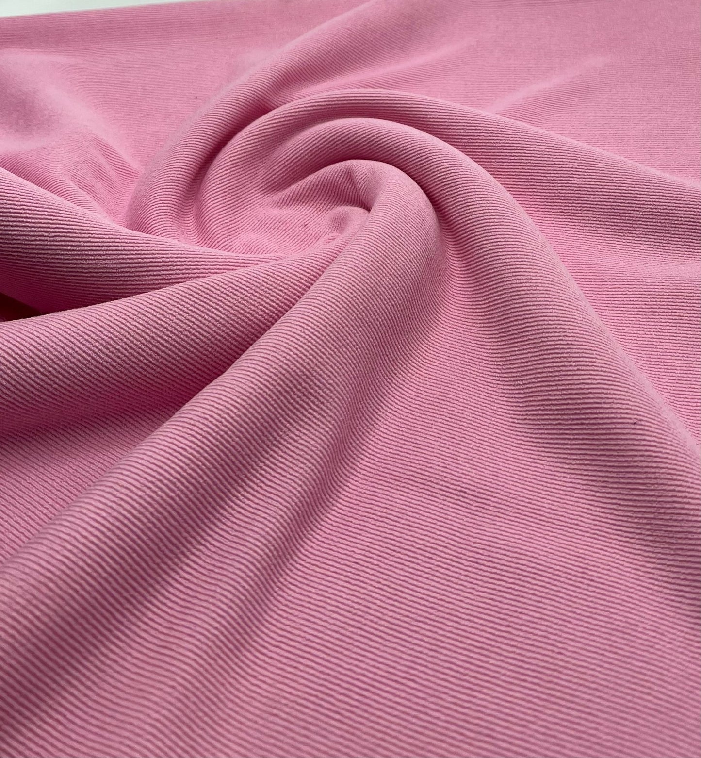 Baby Pink Thick Fine Rib Stretch Fabric - T9 Fabrics