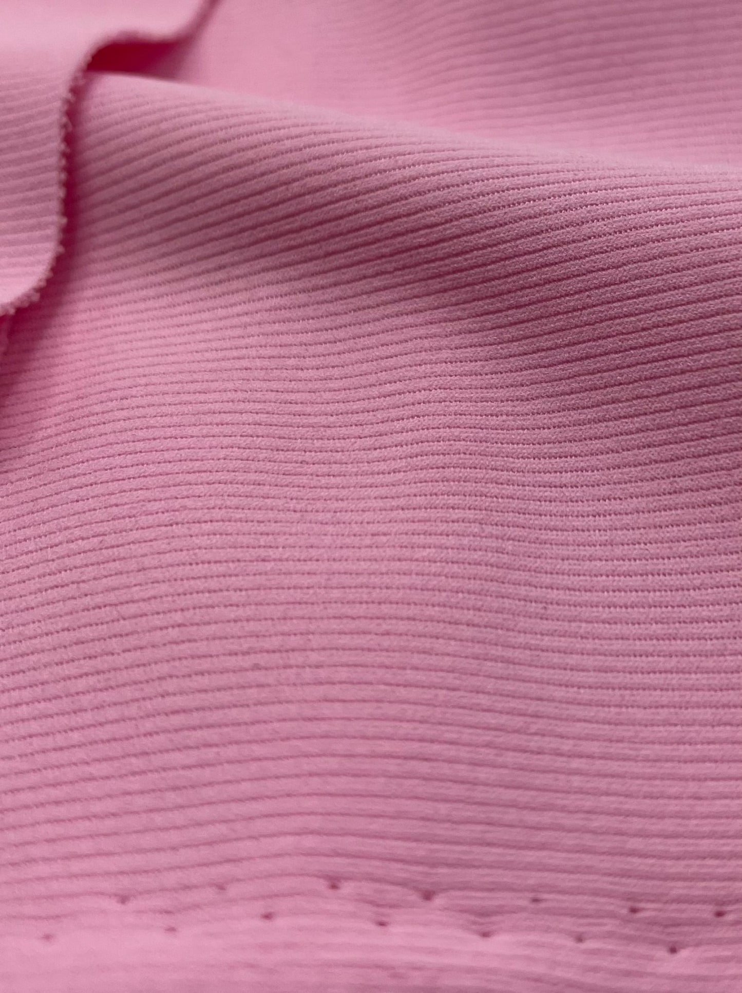Baby Pink Thick Fine Rib Stretch Fabric - T9 Fabrics