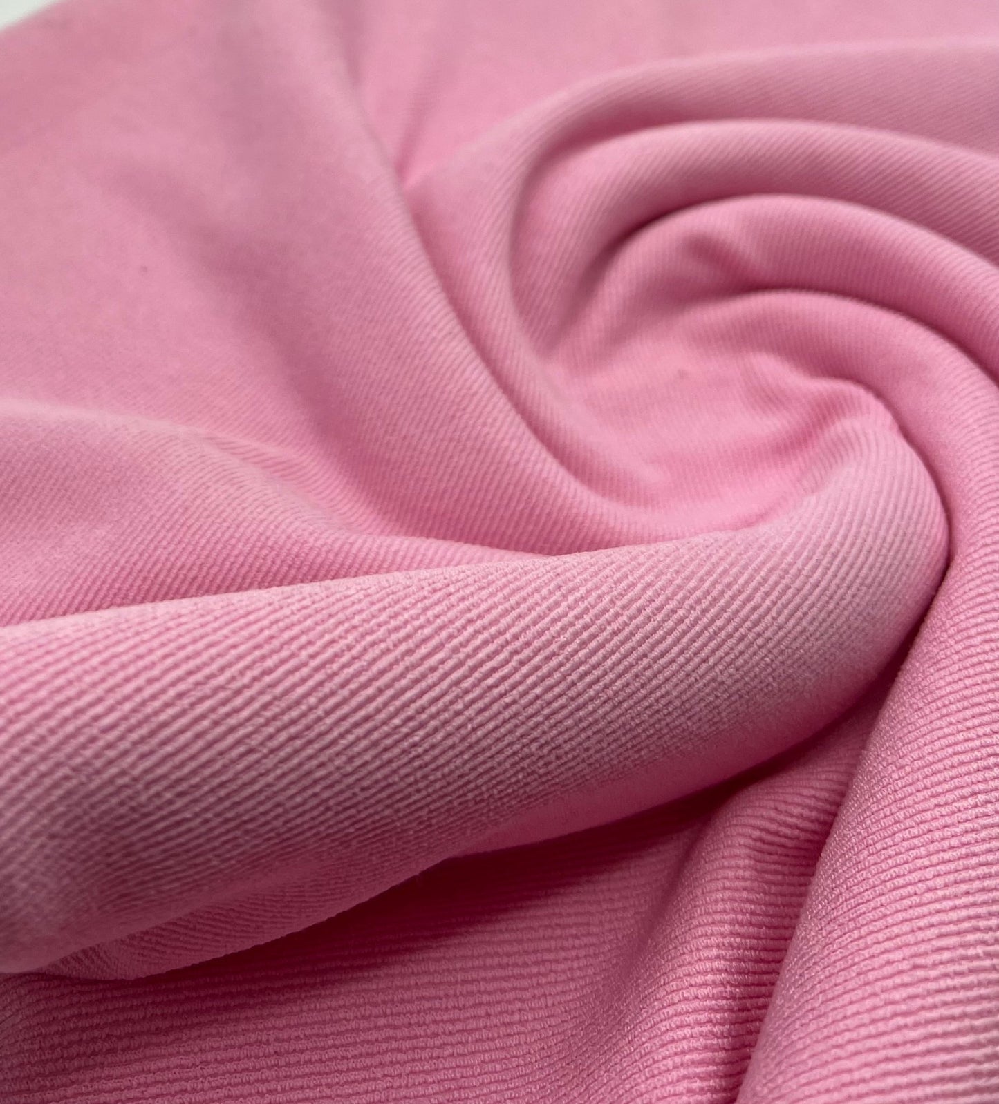 Baby Pink Thick Fine Rib Stretch Fabric - T9 Fabrics