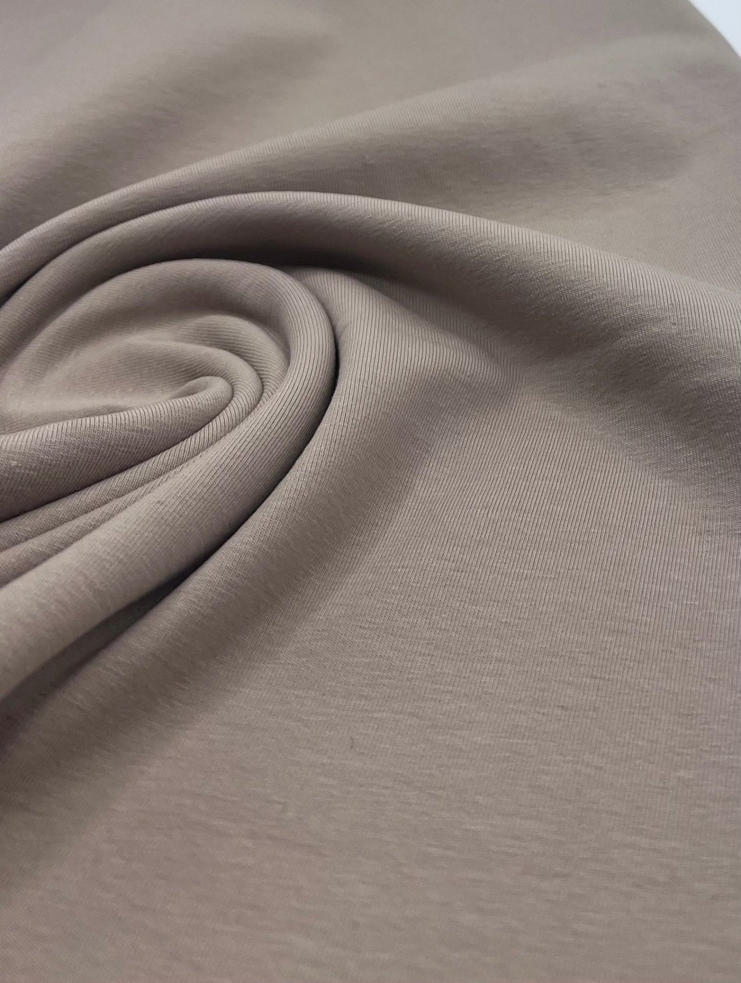 Beige Cotton Stretch Jersey 240 GSM 92/8 Lycra 4 Way Stretch - T9 Fabrics