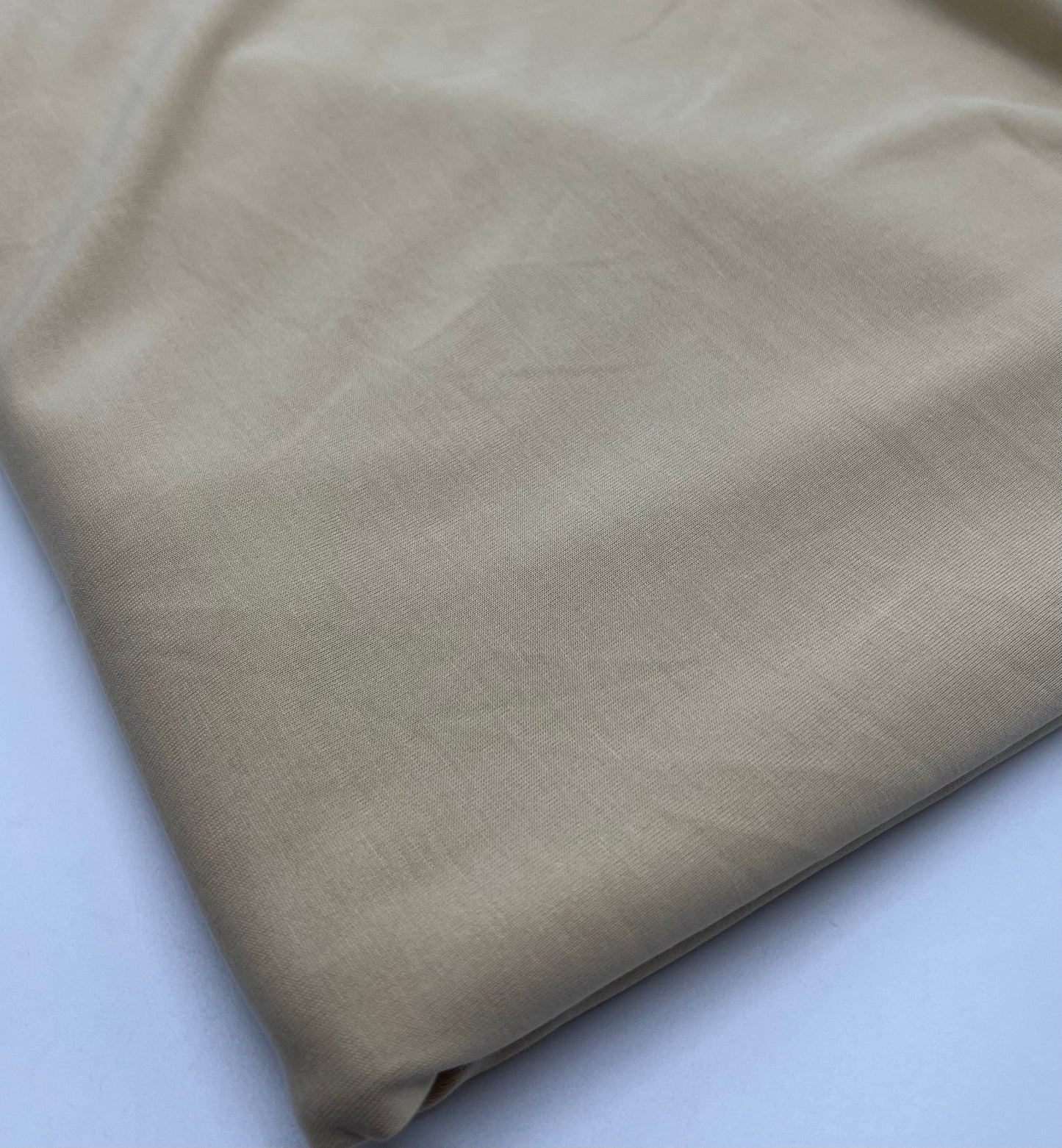 Beige Cotton Touch 220GSM 4 Way Stretch Fabric - T9 Fabrics