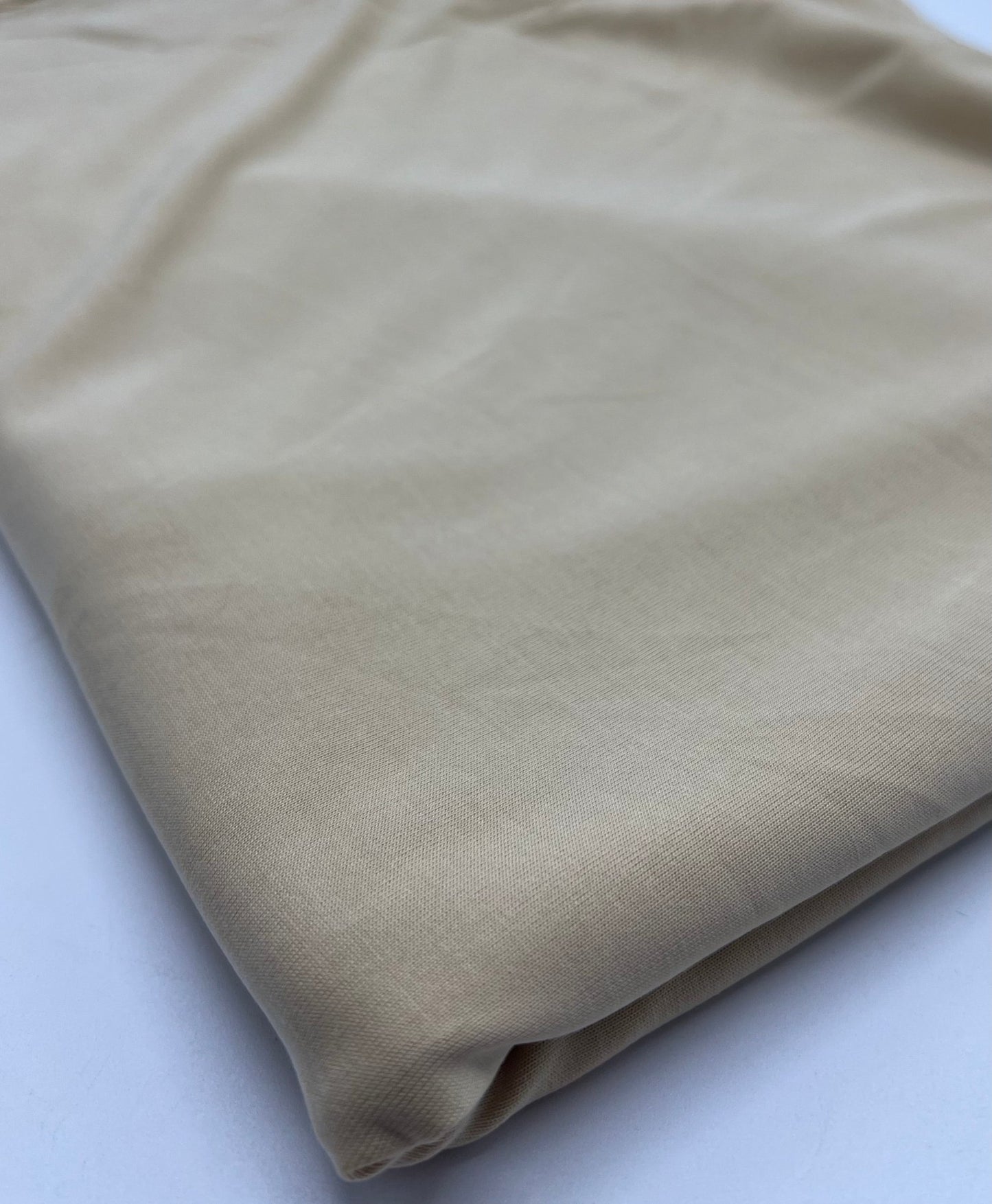 Beige Cotton Touch 220GSM 4 Way Stretch Fabric - T9 Fabrics