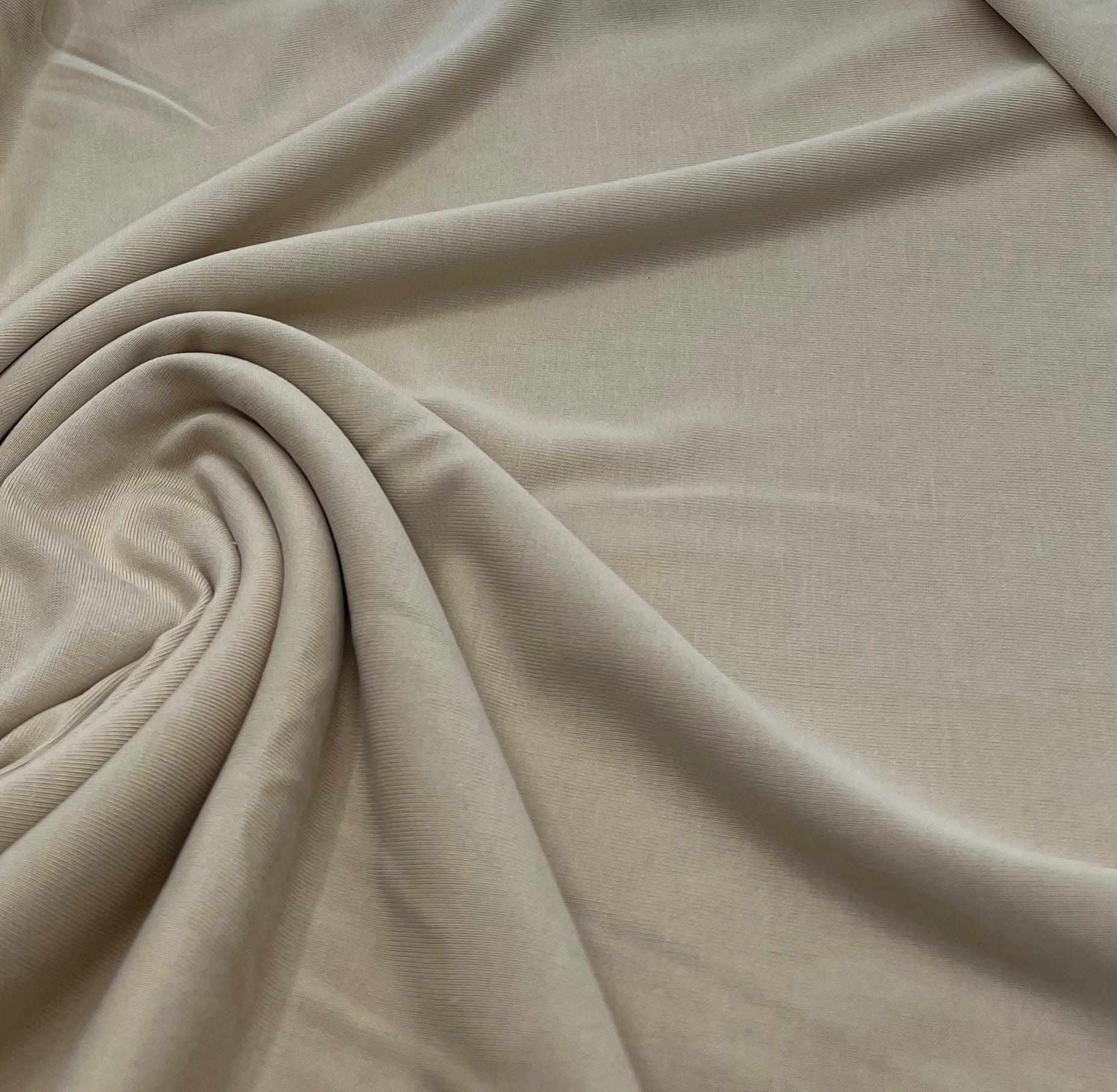 Beige Cotton Touch 220GSM 4 Way Stretch Fabric - T9 Fabrics
