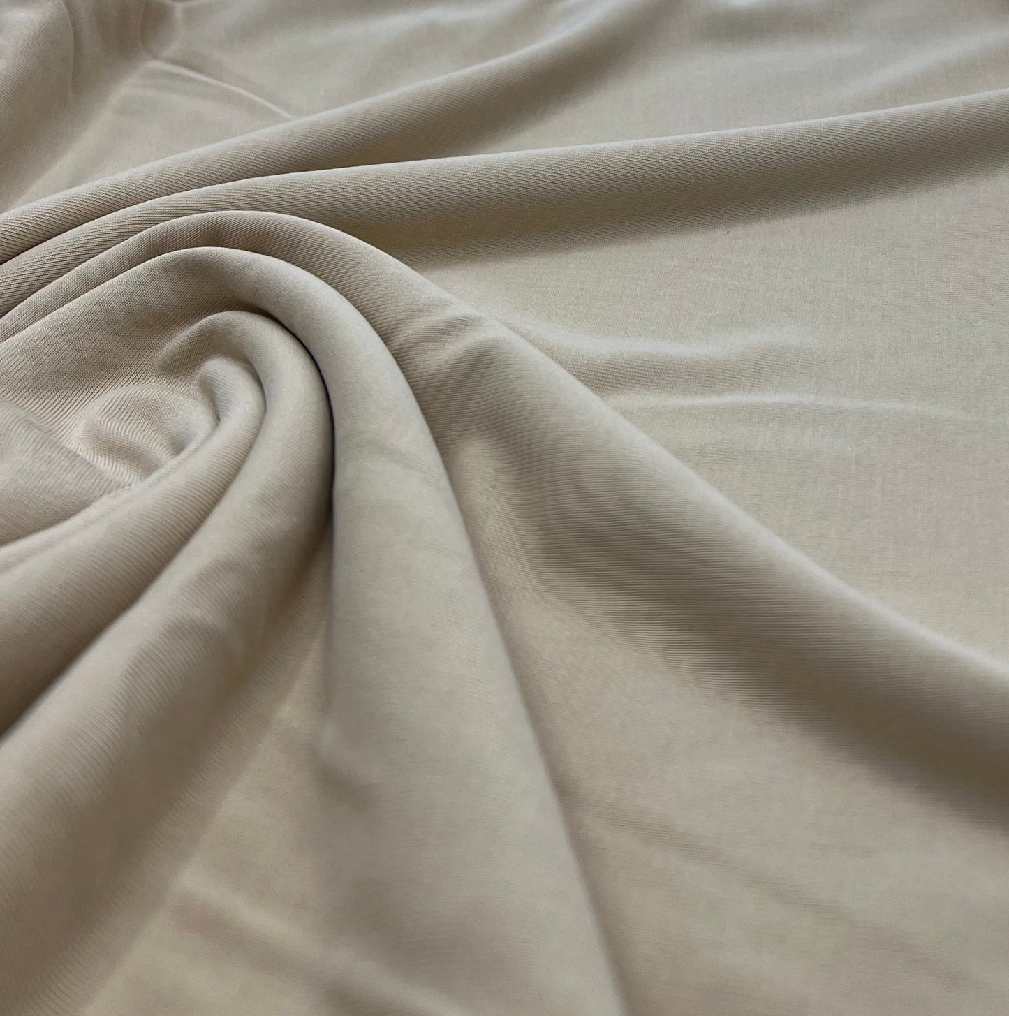 Beige Cotton Touch 220GSM 4 Way Stretch Fabric - T9 Fabrics