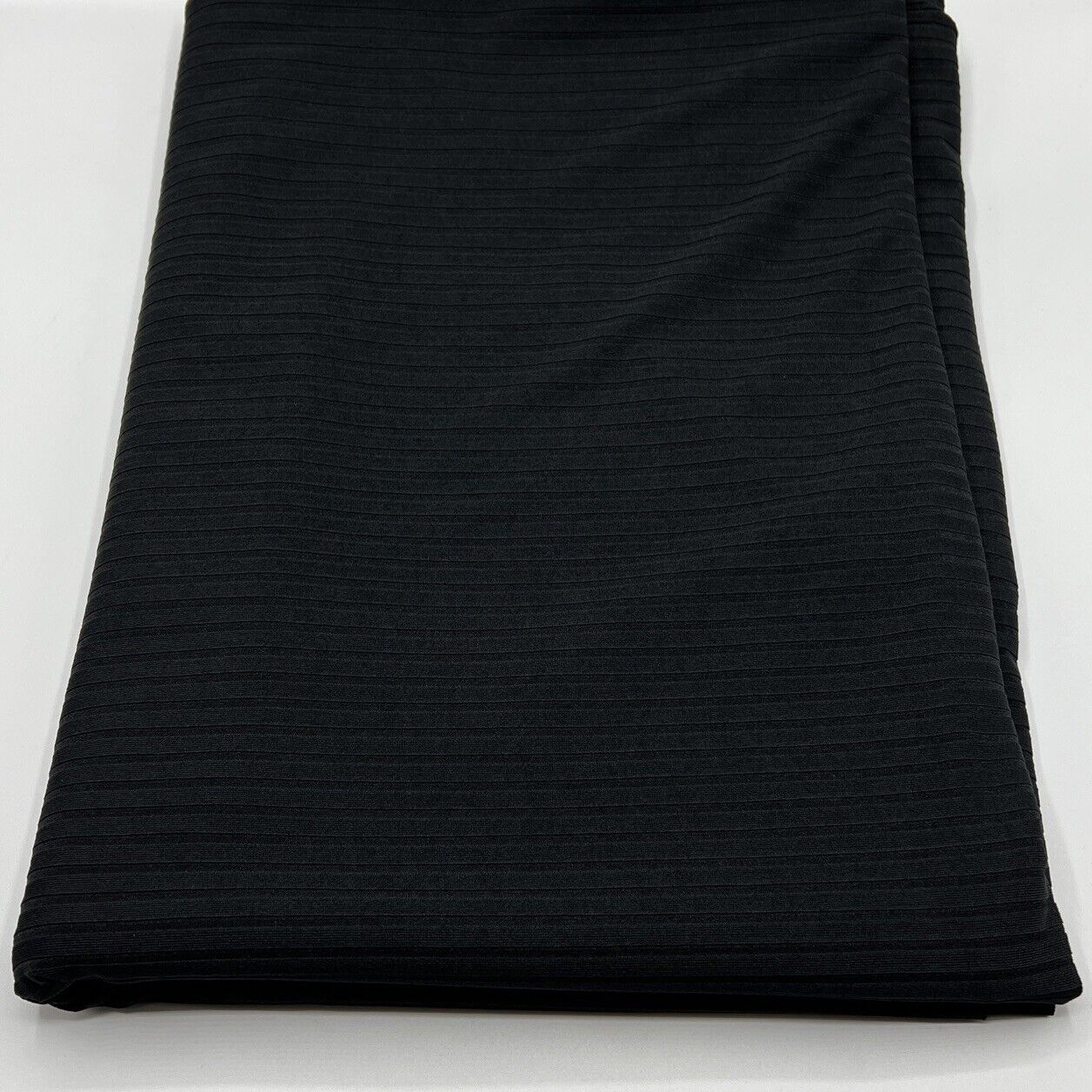Black 8x4 Wide Rib Stretch Fabric - T9 Fabrics