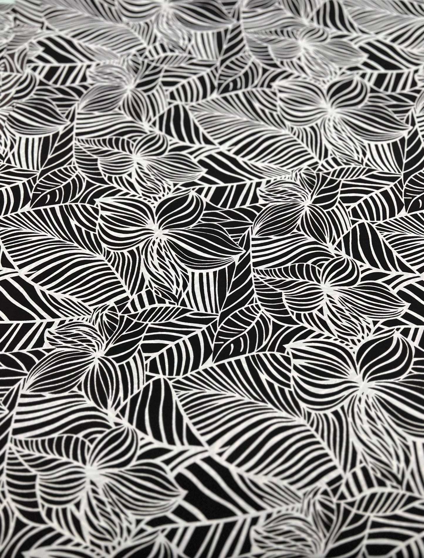 Black Abstract Printed Chiffon Dress Fabric - T9 Fabrics