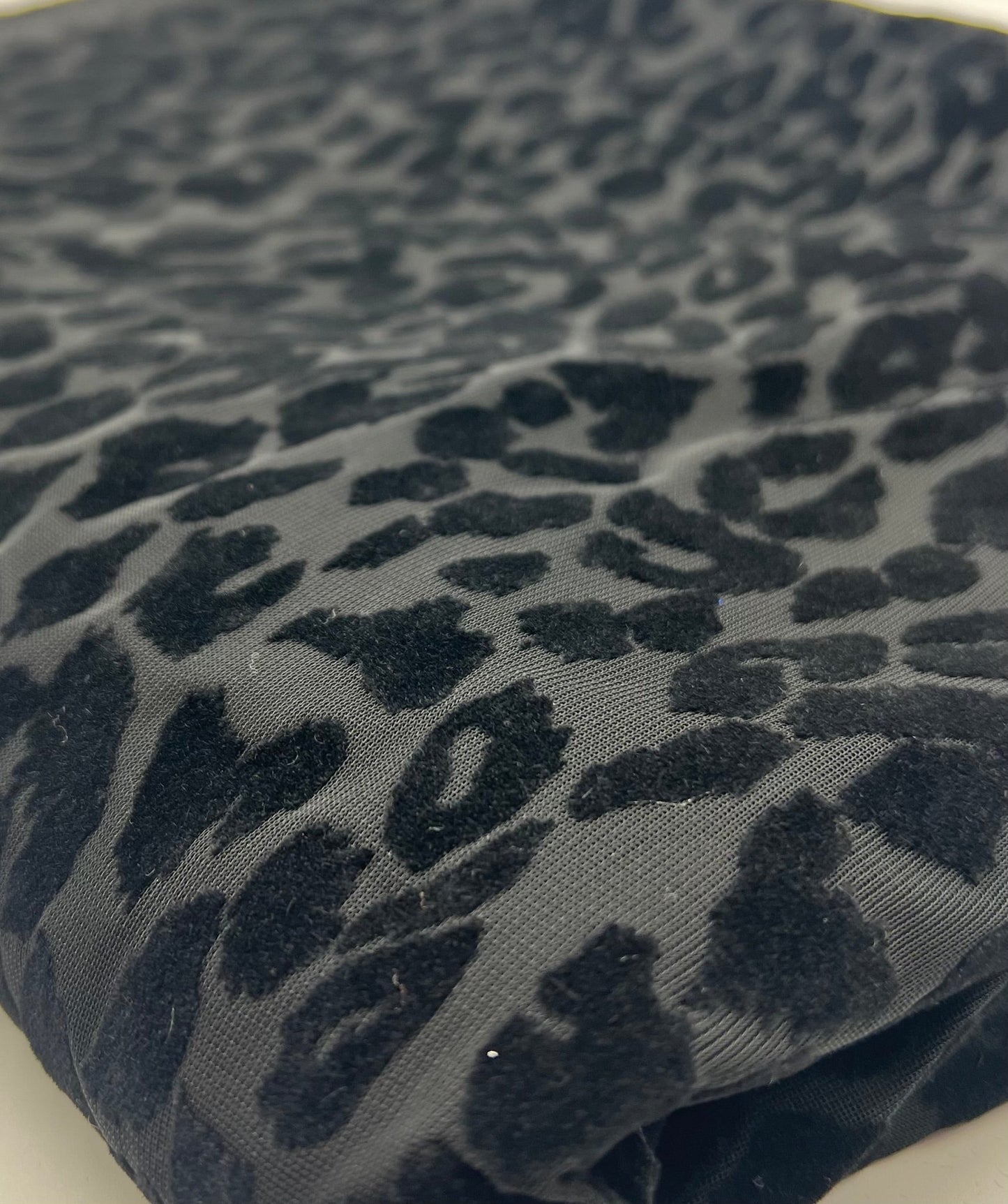 Black Animal Embossed Mesh Fabric 2 Way Stretch - T9 Fabrics