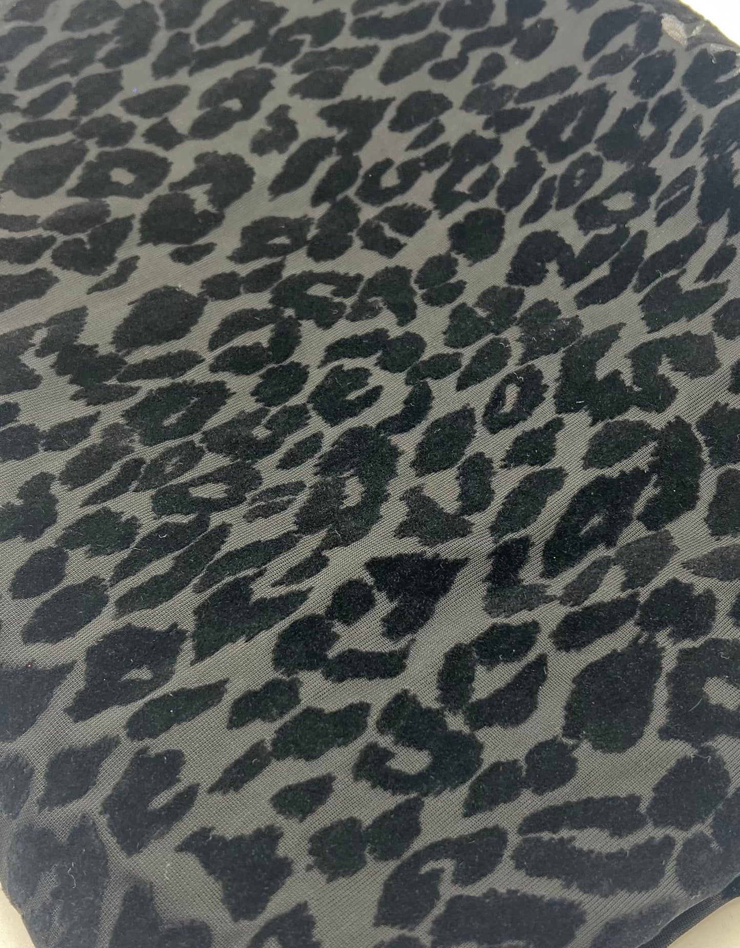 Black Animal Embossed Mesh Fabric 2 Way Stretch - T9 Fabrics