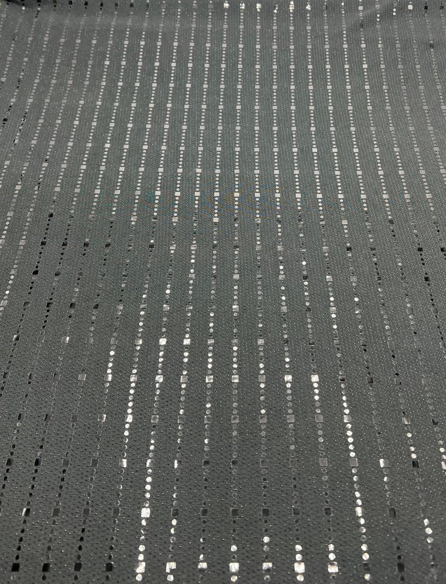 Black Black Sequin Detail Lurex Sparkle Metallic Stretch Knit Fabric - T9 Fabrics