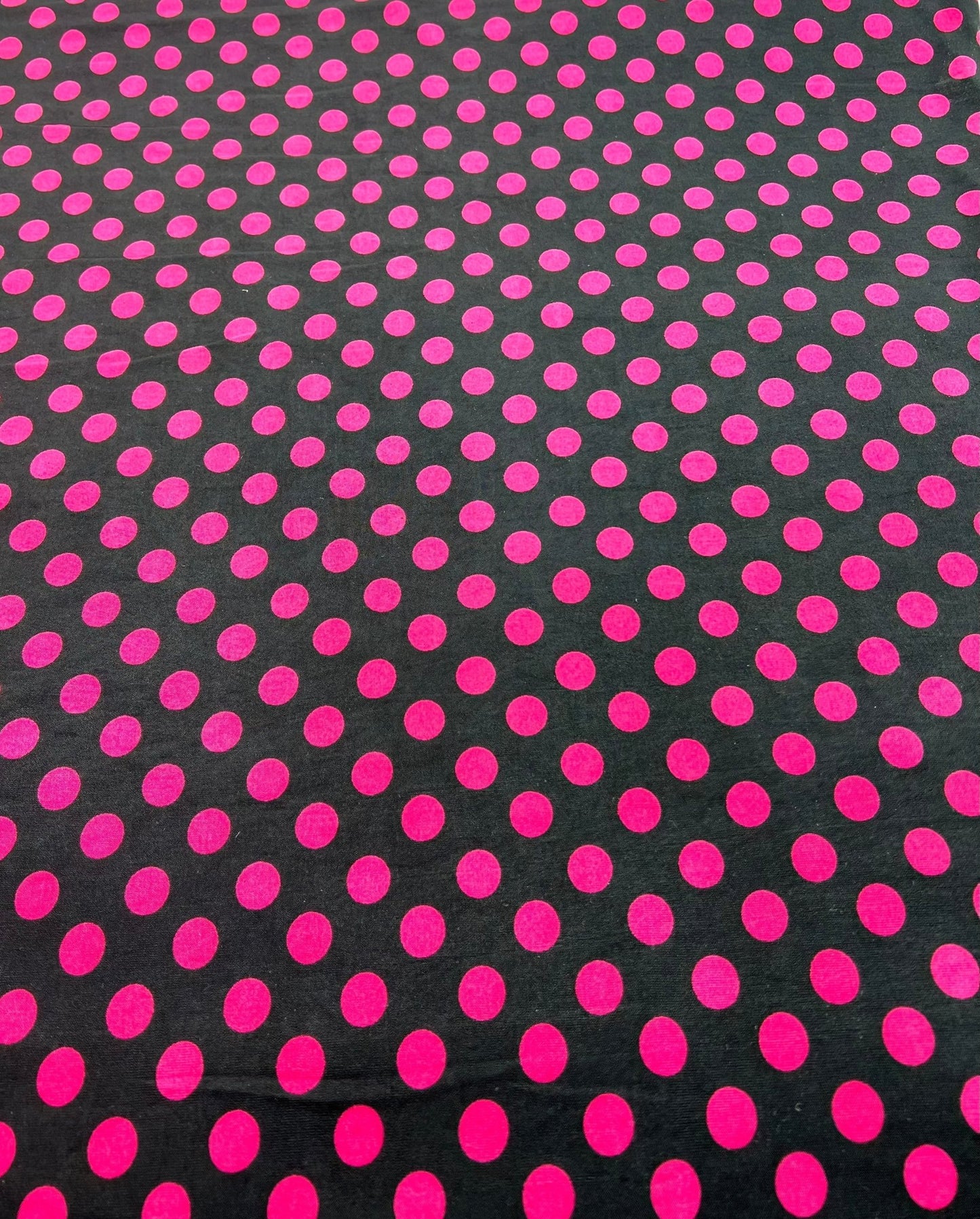 Black Burgundy Polka Spot Print Soft Touch 4 Way Stretch Fabric - T9 Fabrics