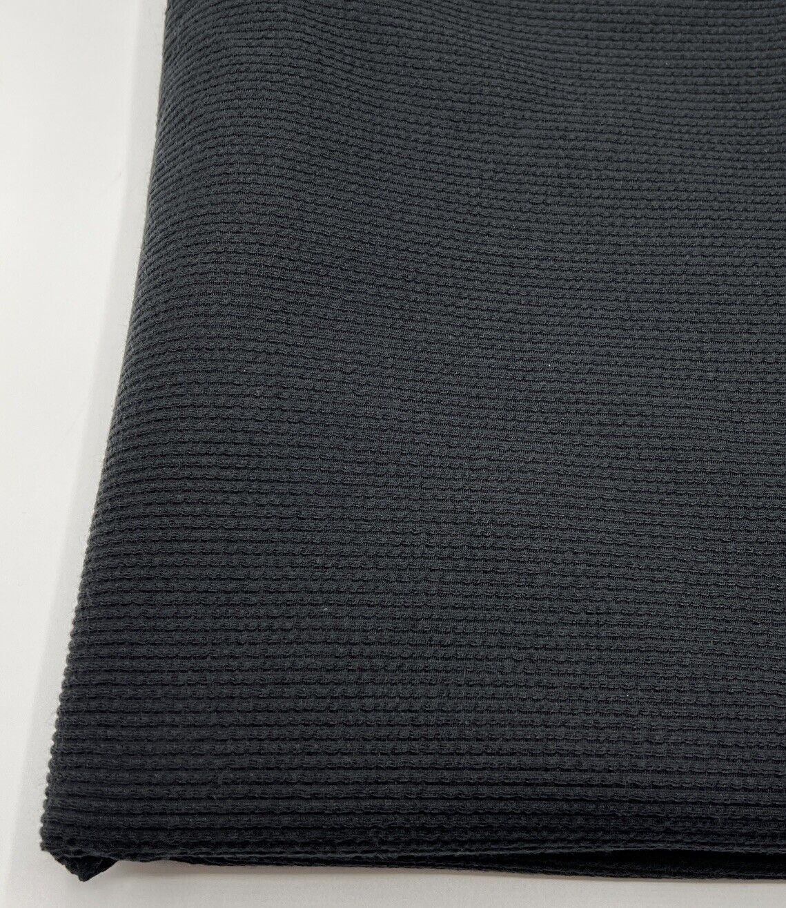 Black Crinkle Rib Stretch Fabric - T9 Fabrics
