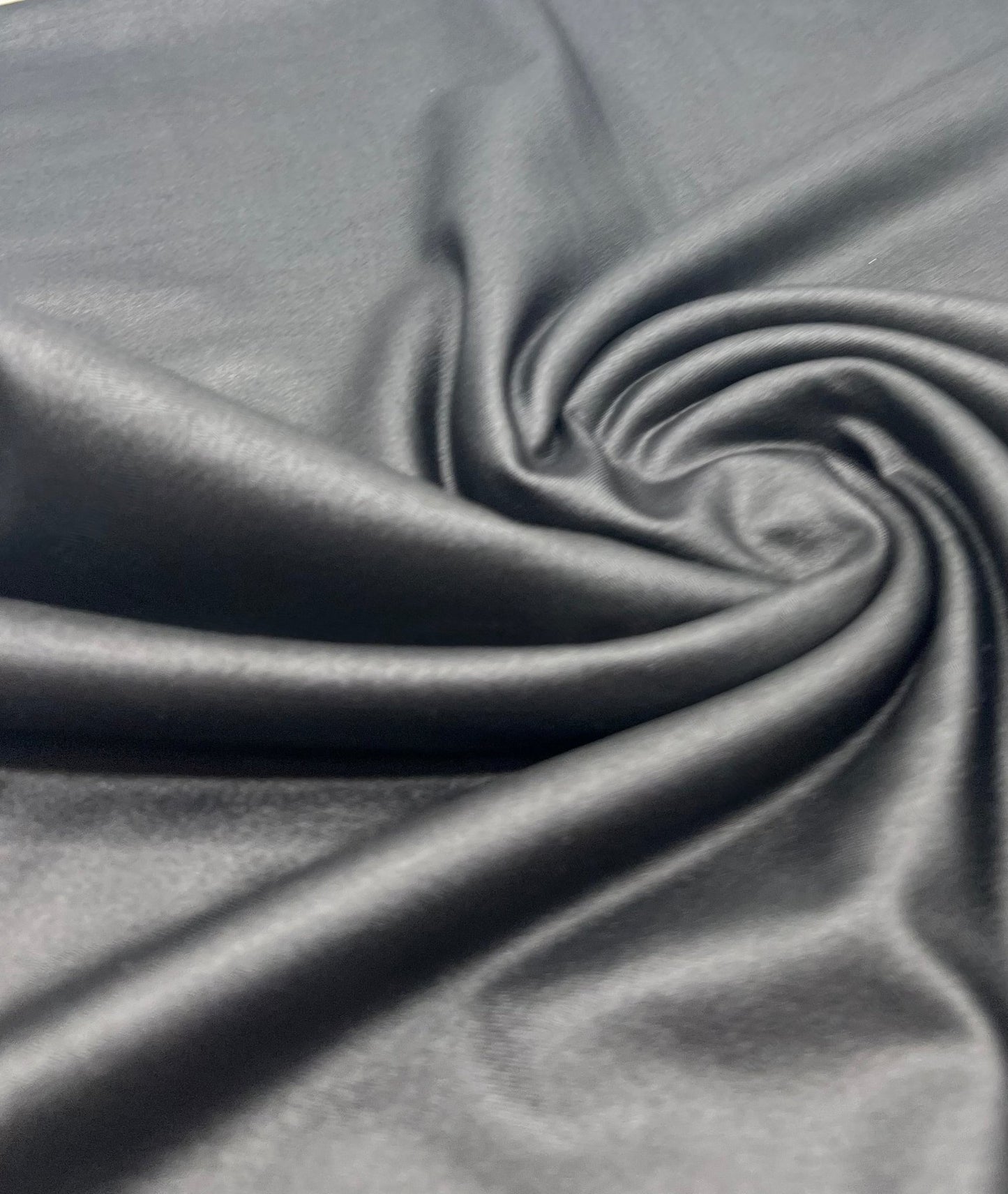 Black Cupro Wet look Leather 2 Way Stretch Dress Craft Fabric - T9 Fabrics