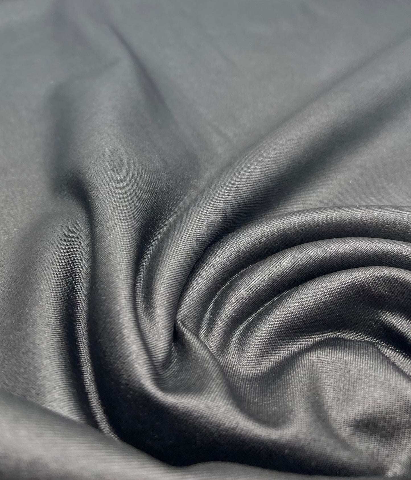 Black Cupro Wet look Leather 2 Way Stretch Dress Craft Fabric - T9 Fabrics