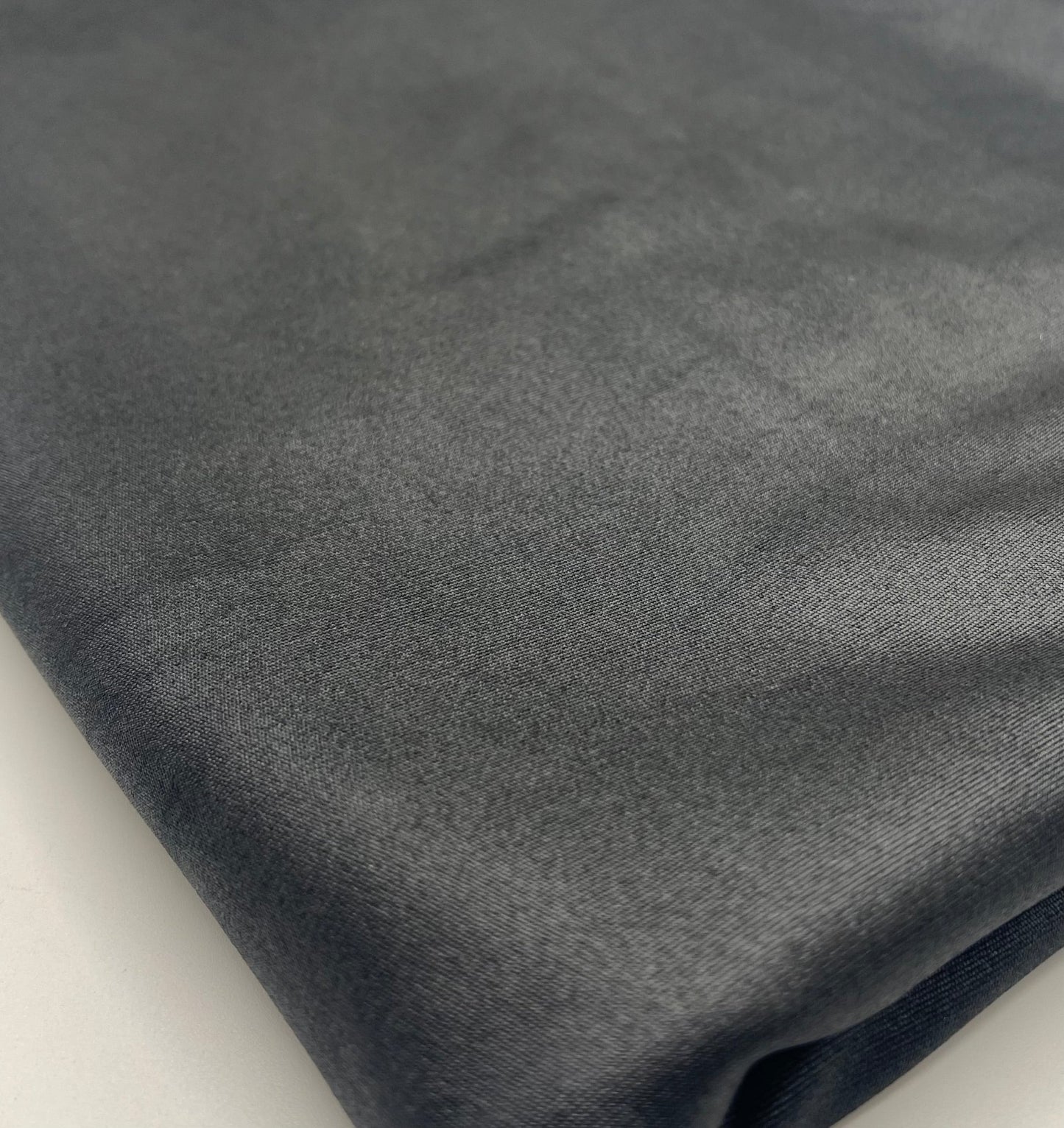 Black Cupro Wet look Leather 2 Way Stretch Dress Craft Fabric - T9 Fabrics