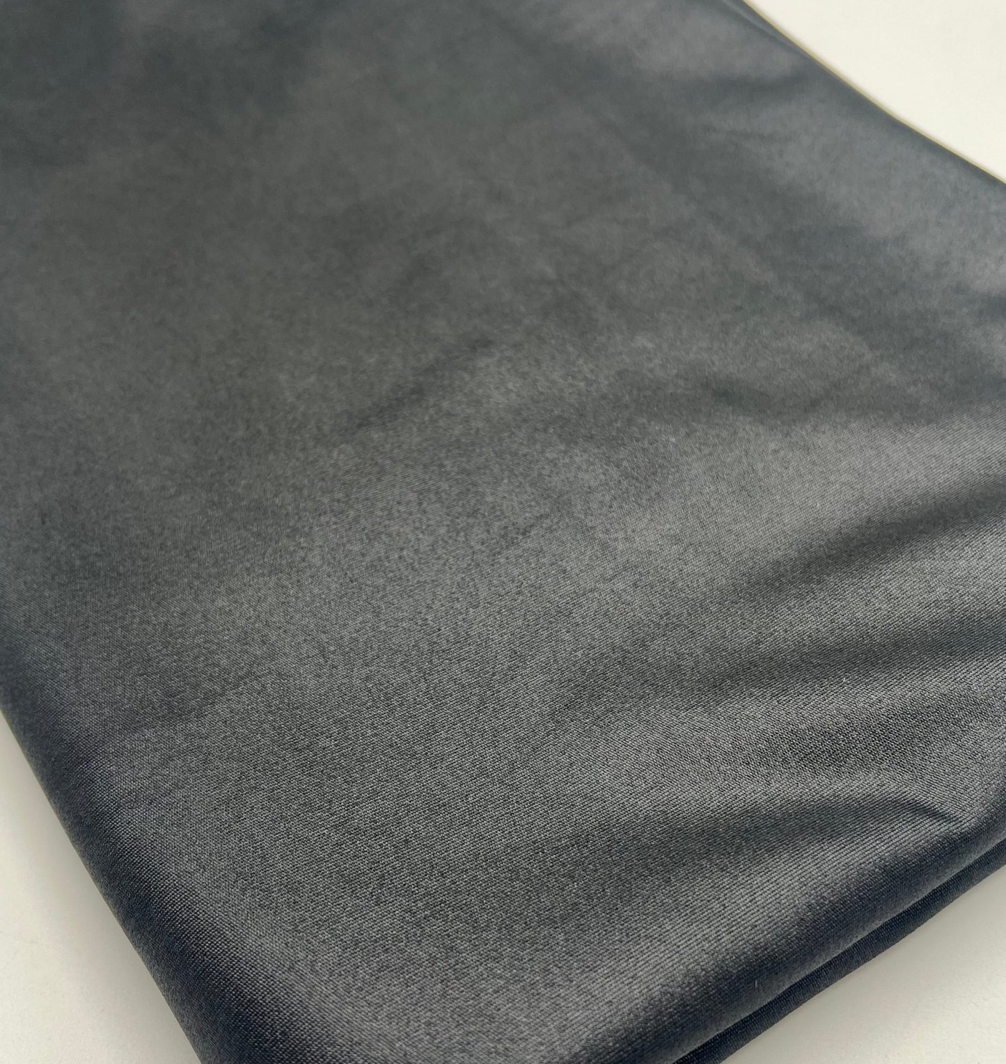 Black Cupro Wet look Leather 2 Way Stretch Dress Craft Fabric - T9 Fabrics