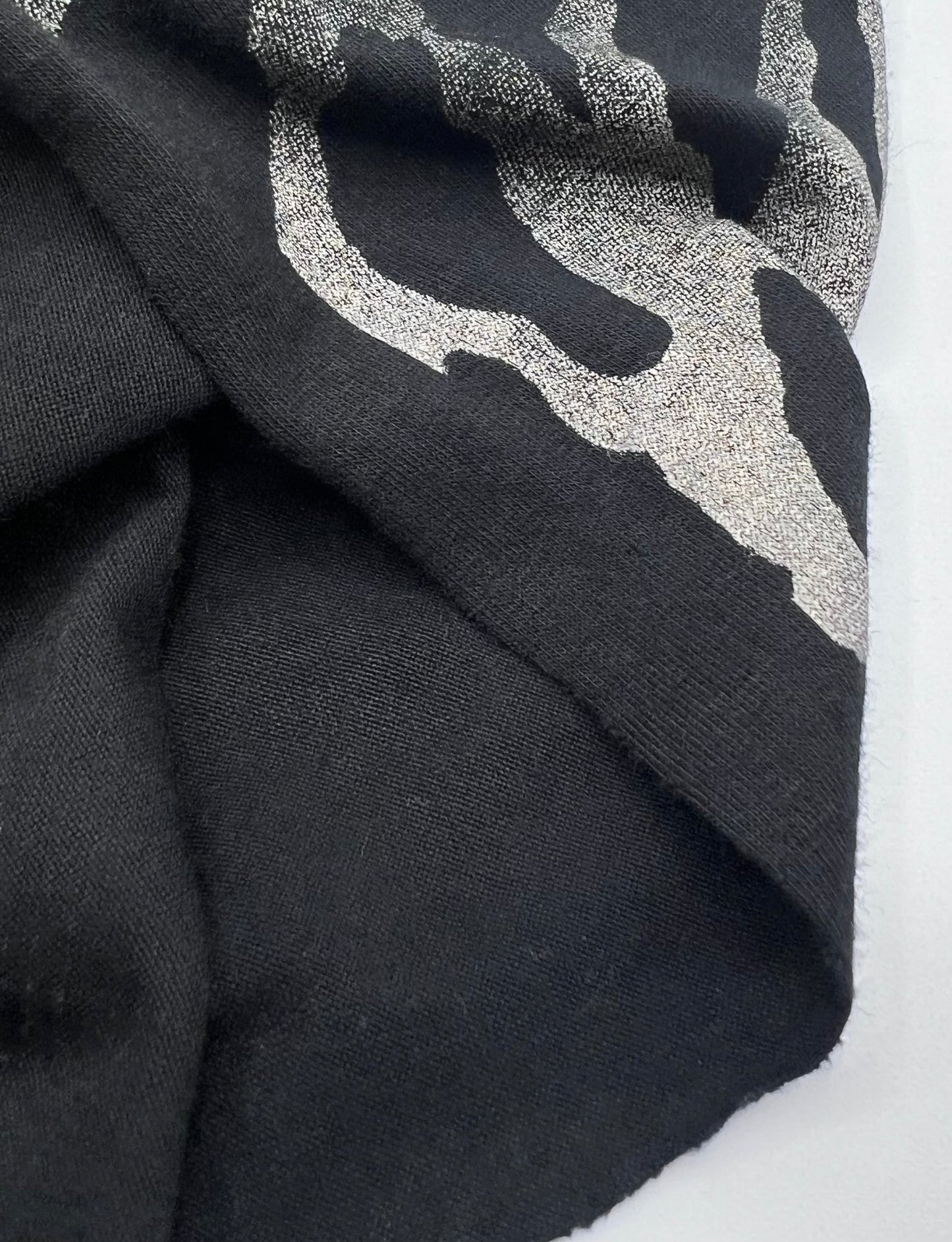 Black Grey Mix Animal Viscose Elastane 4 Way Stretch Fabric - T9 Fabrics