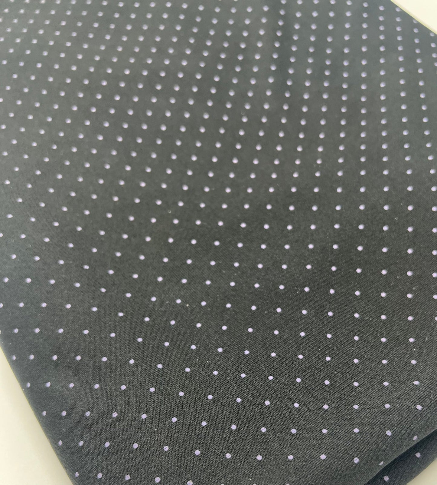 Black Grey Polka Spot Viscose Elastane 4 Way Stretch Fabric - T9 Fabrics