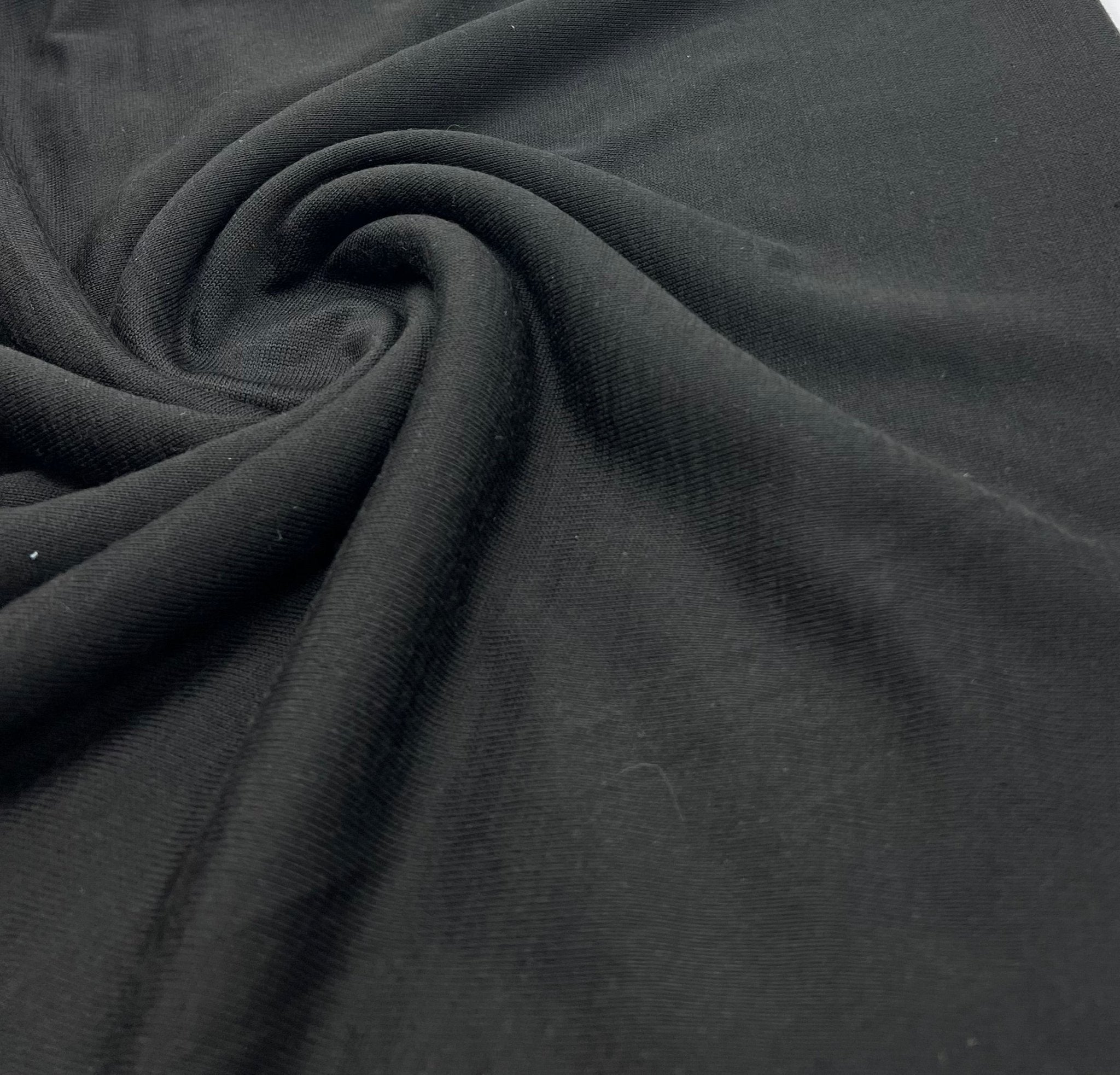 Black Melange Knit Stretch Fabric - T9 Fabrics