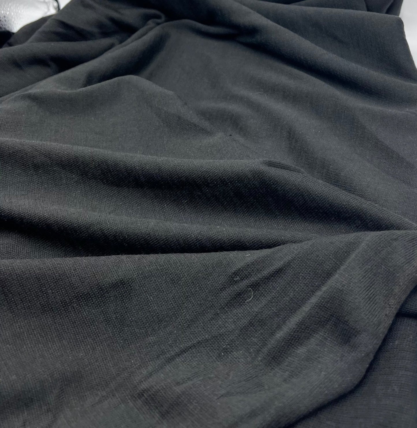 Black Melange Knit Stretch Fabric - T9 Fabrics