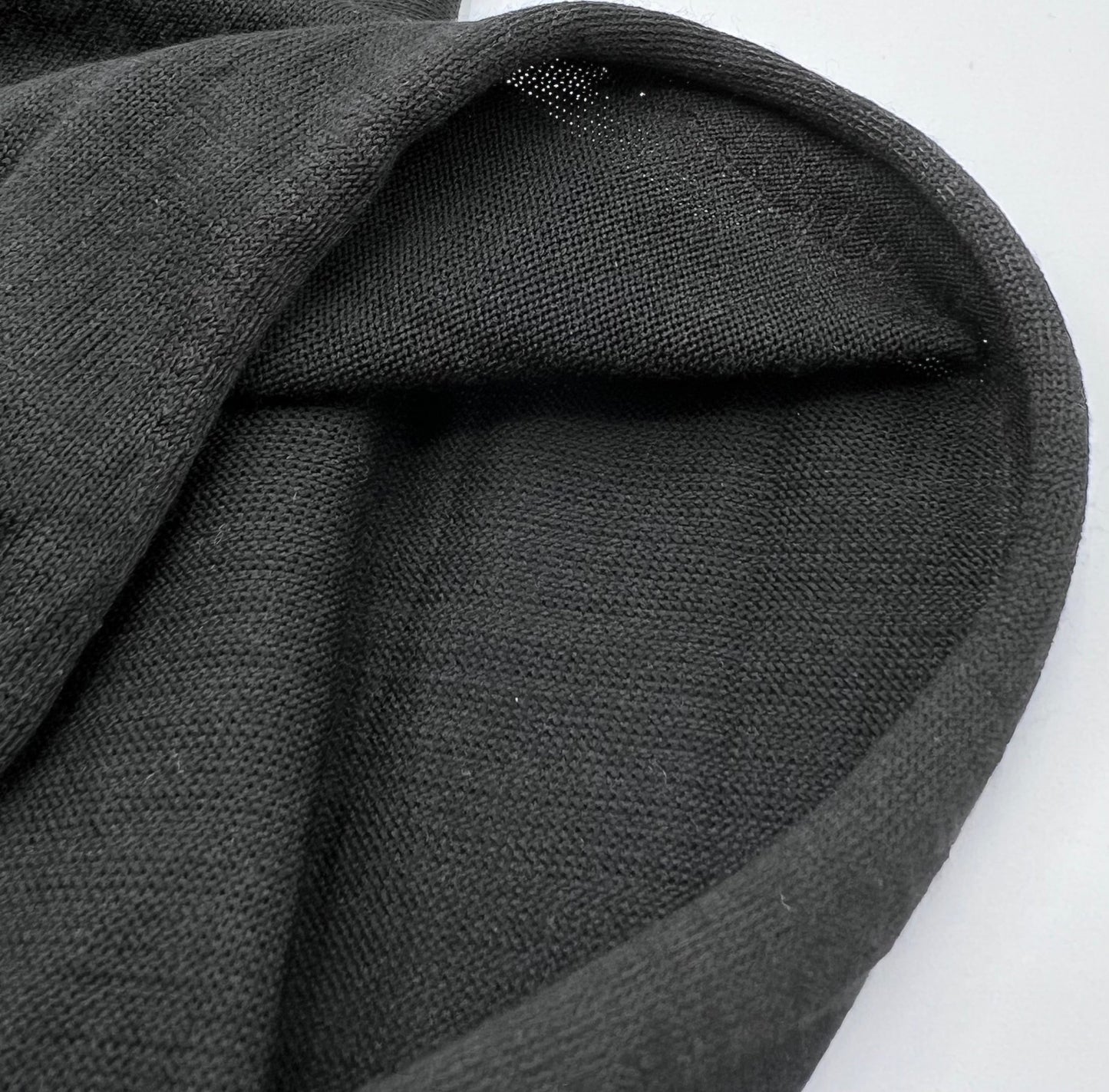 Black Melange Knit Stretch Fabric - T9 Fabrics