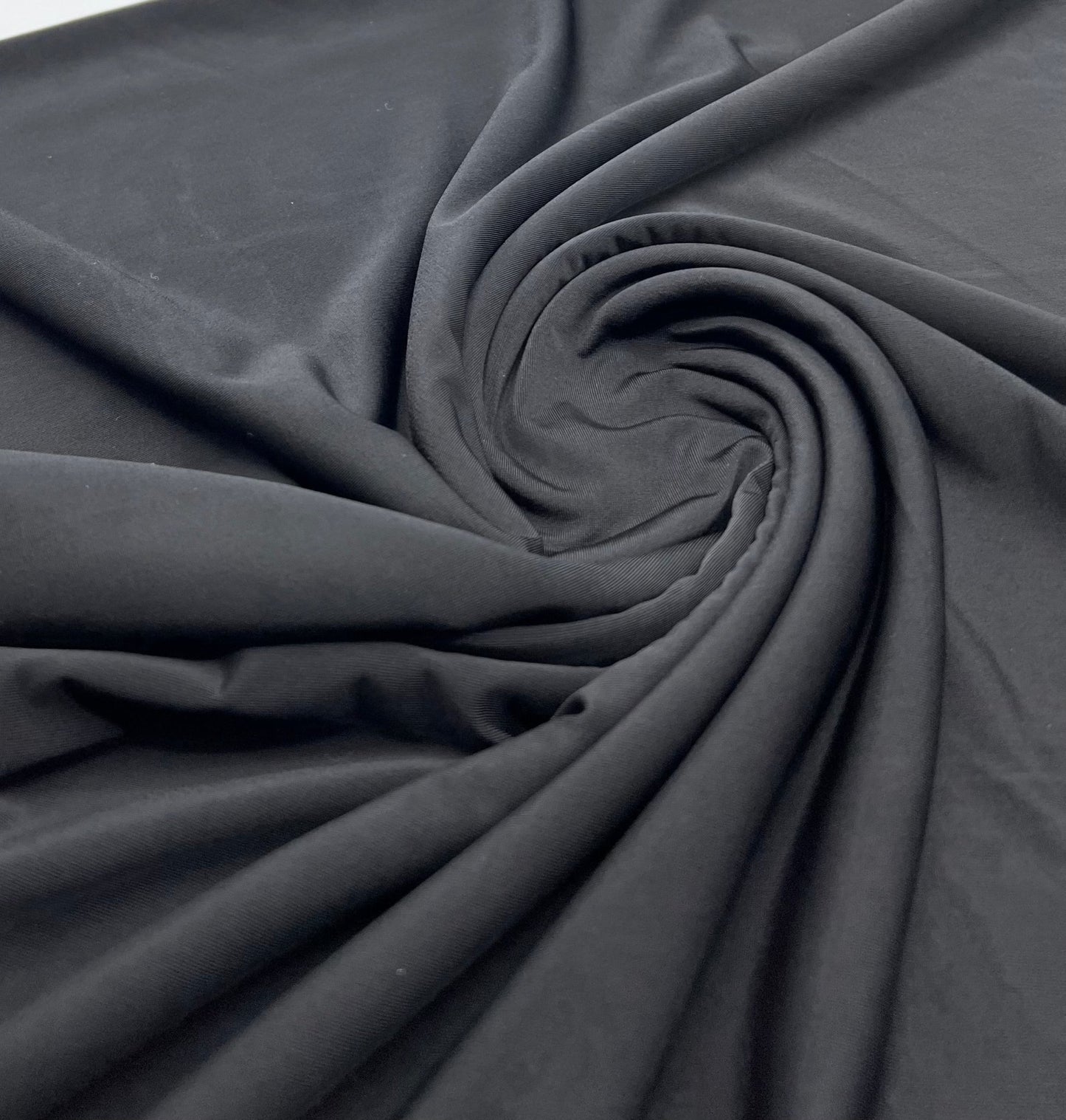 Black Plain Soft Touch Stretch Fabric - T9 Fabrics