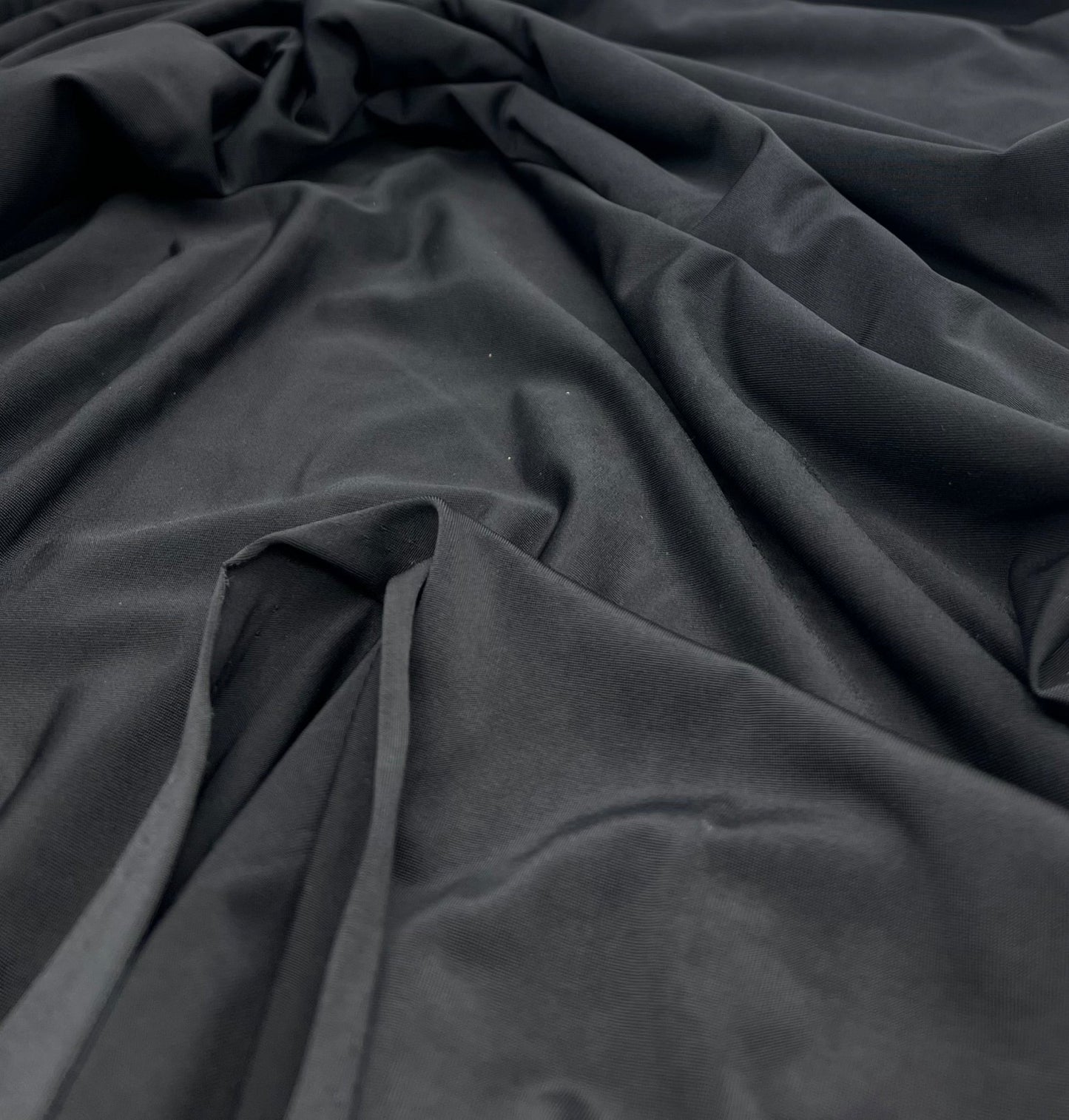 Black Plain Soft Touch Stretch Fabric - T9 Fabrics