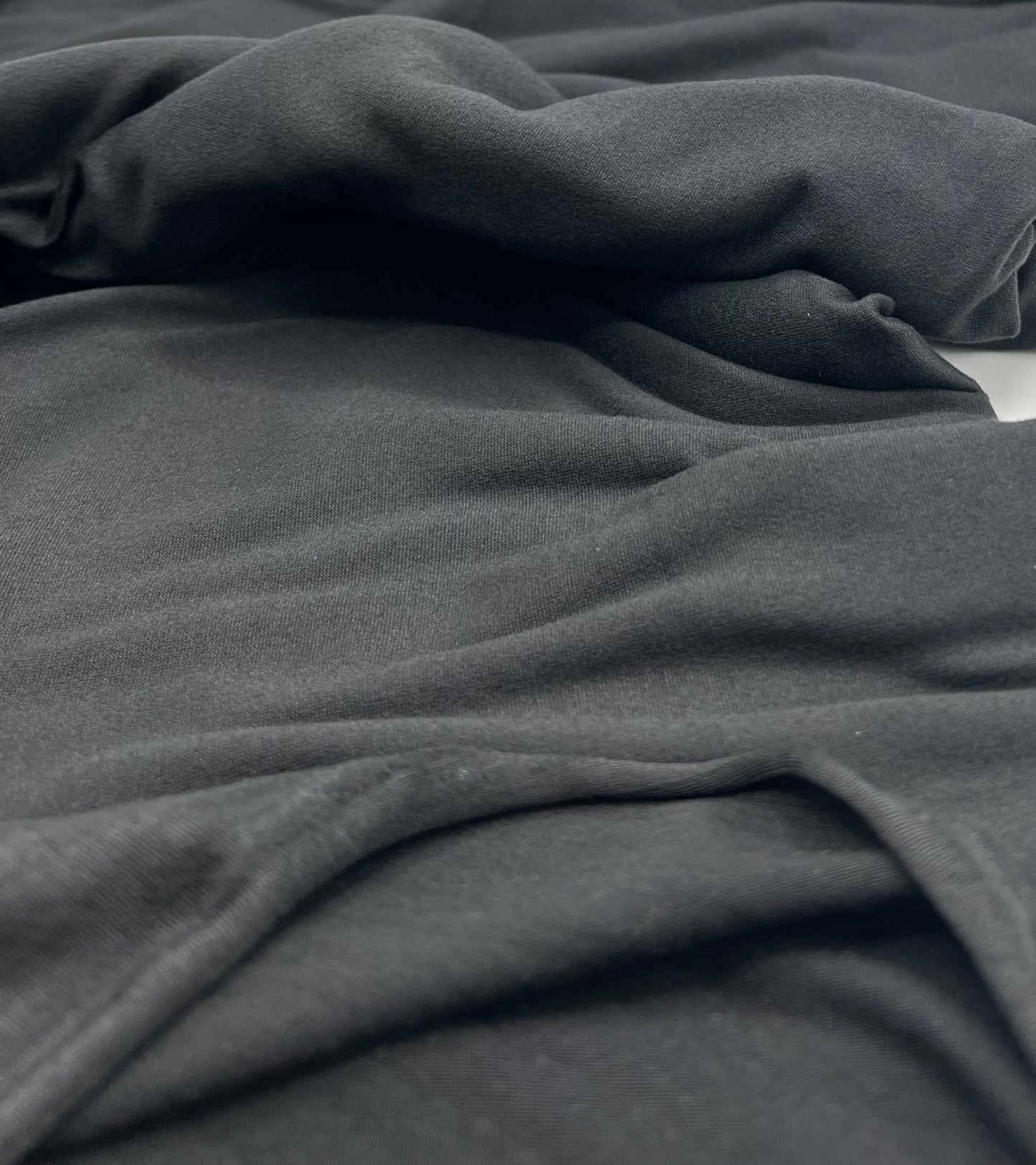 Black Plain Super Soft Bogota 4 Way Stretch Fabric - T9 Fabrics