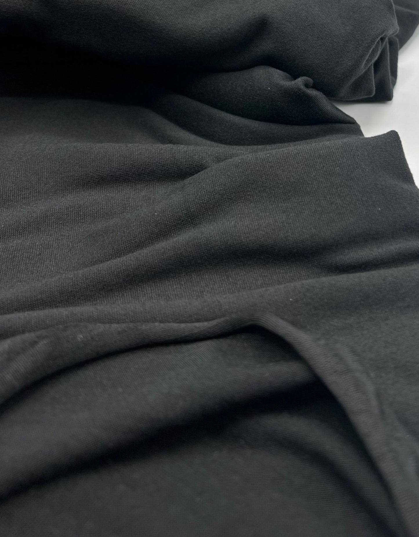 Black Plain Super Soft Bogota 4 Way Stretch Fabric - T9 Fabrics