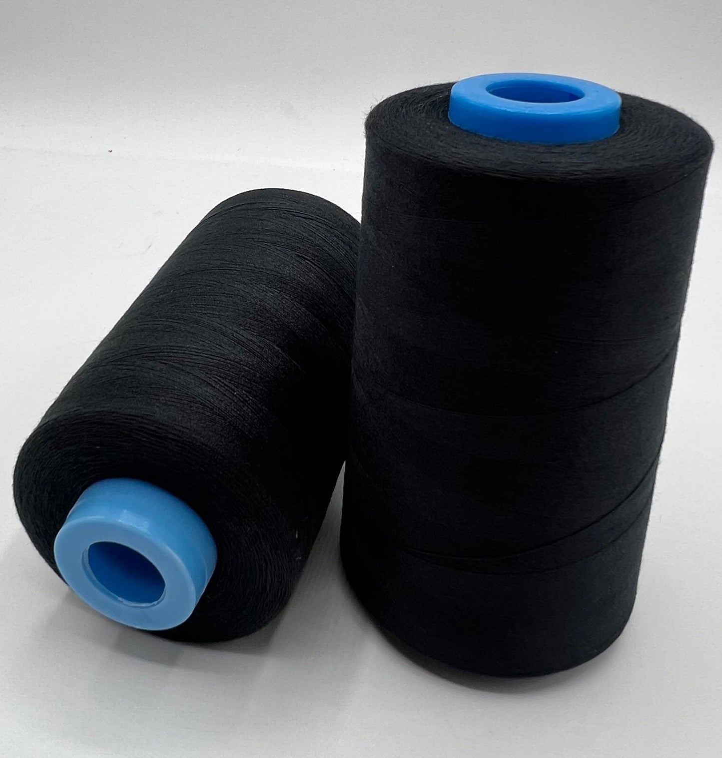 Black Sewing Thread Spun Polyester 120's Overlocking 5000 Yards - T9 Fabrics