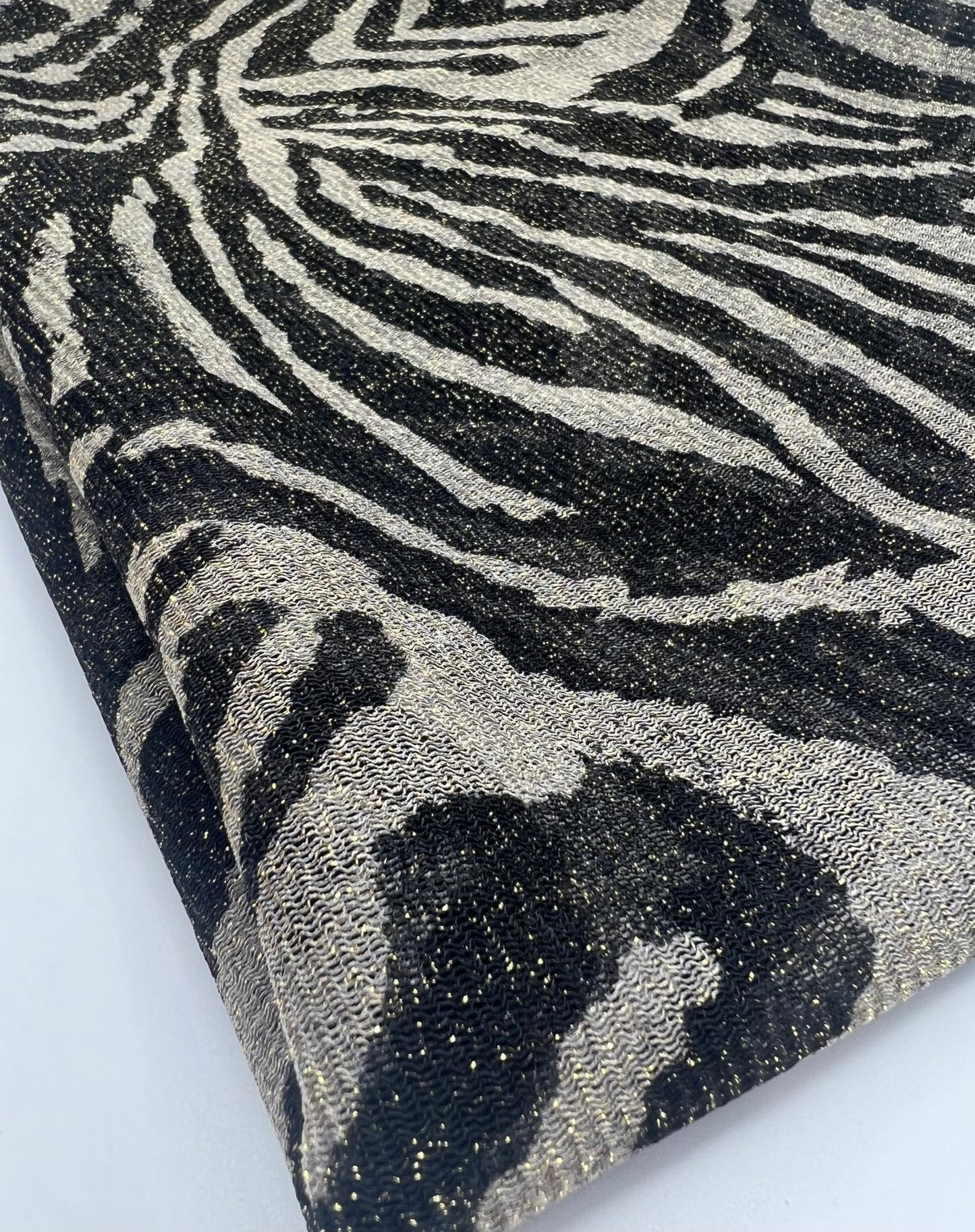 Black Stone Gold Animal Soft Mesh Fabric Stretch - T9 Fabrics