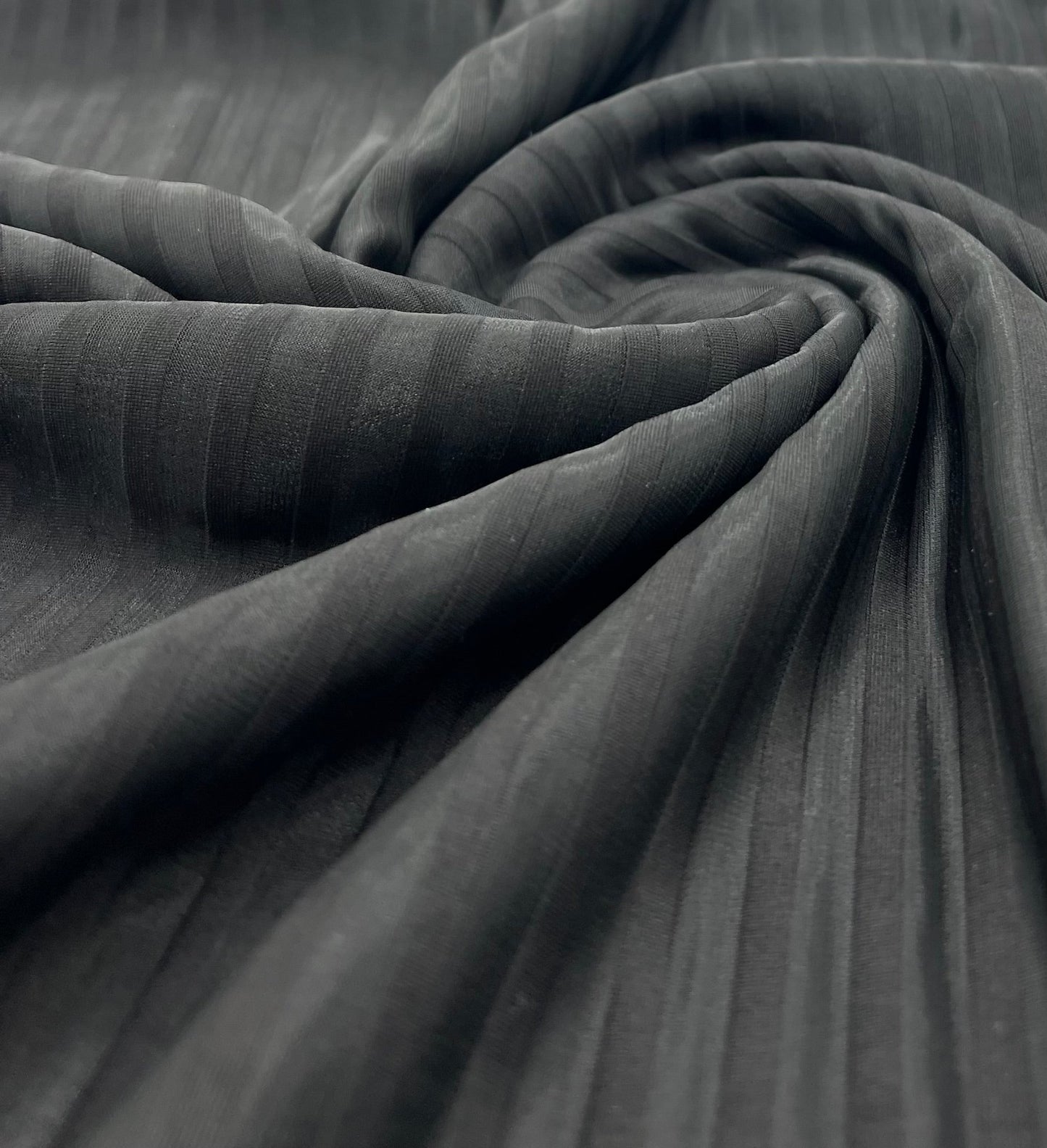 Black Stripe Mesh Fabric 2 Way Stretch - T9 Fabrics