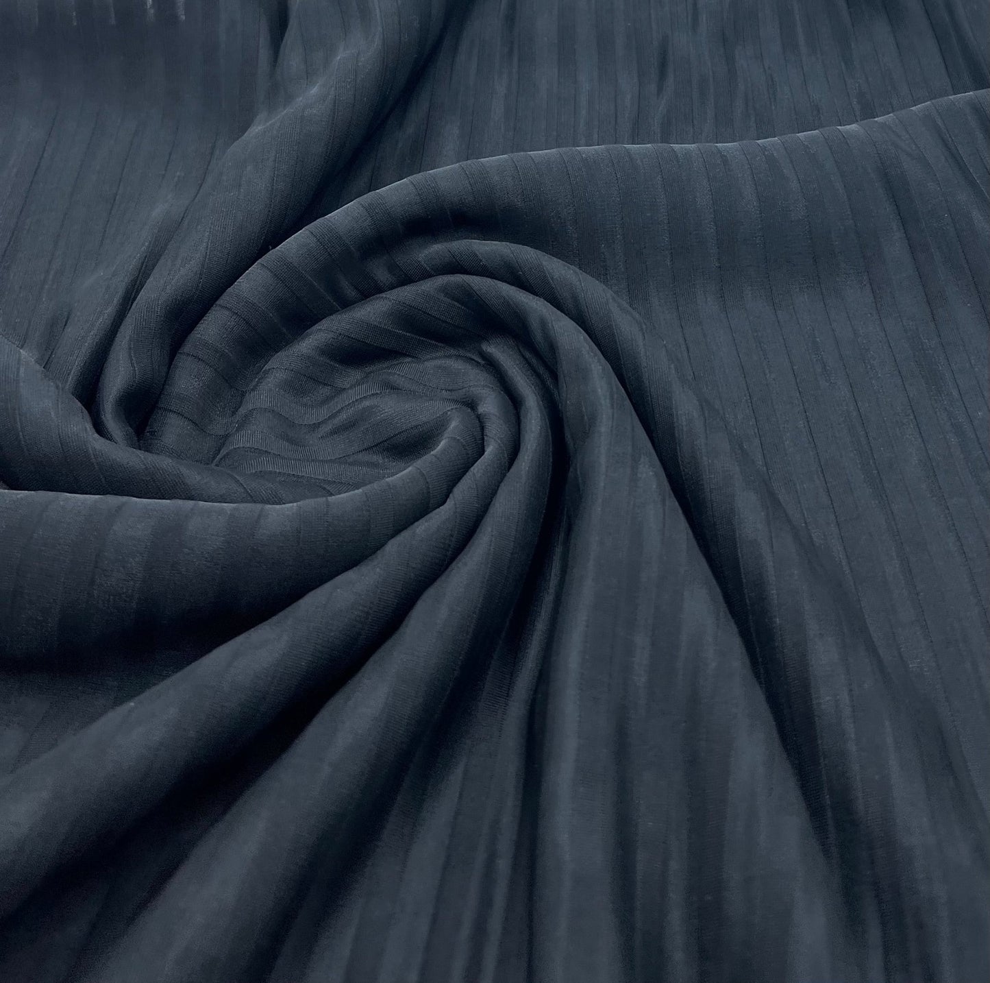 Black Stripe Mesh Fabric 2 Way Stretch - T9 Fabrics