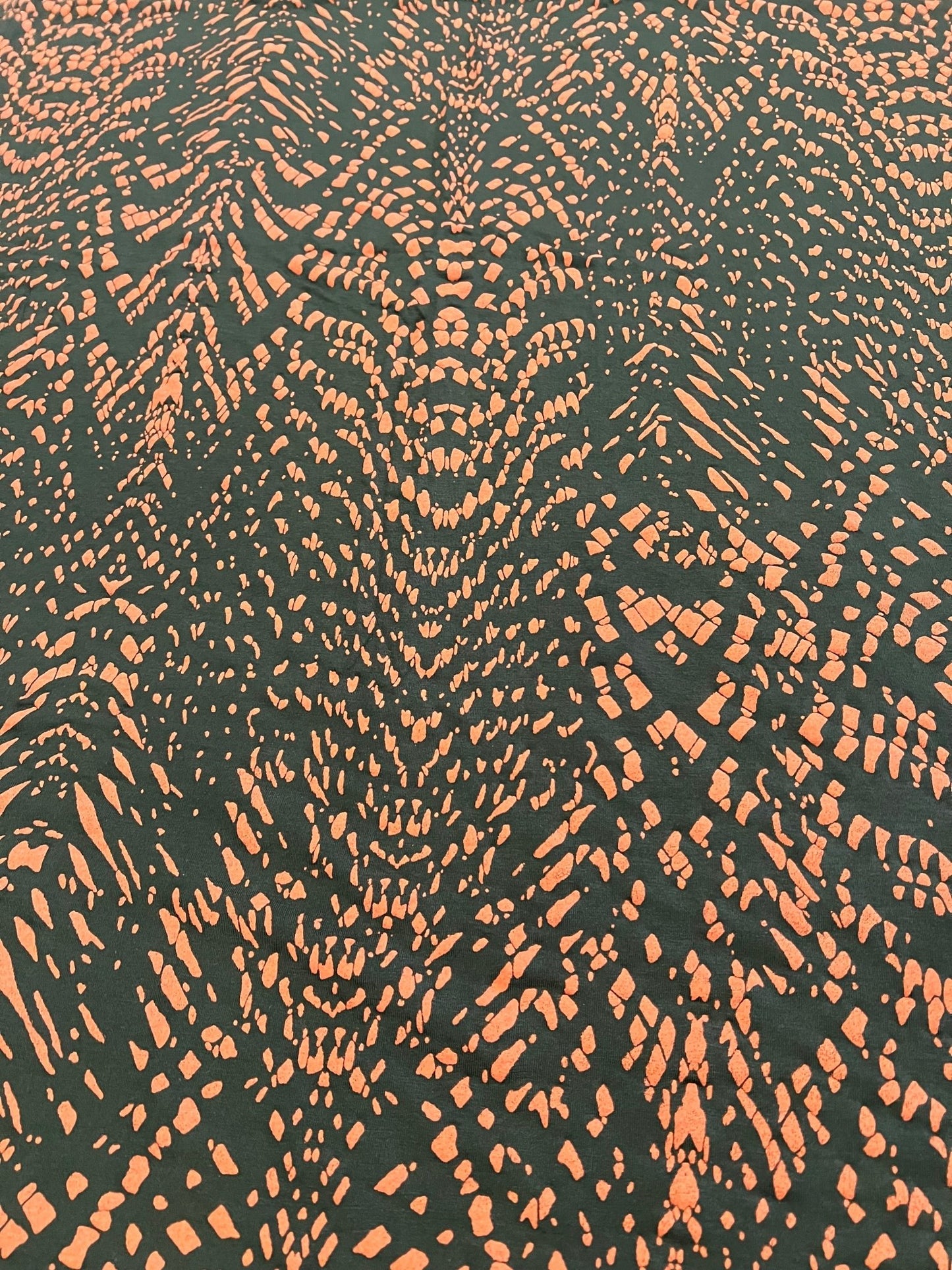 Black Terracotta Spot Mix Viscose Elastane 4 Way Stretch Fabric - T9 Fabrics