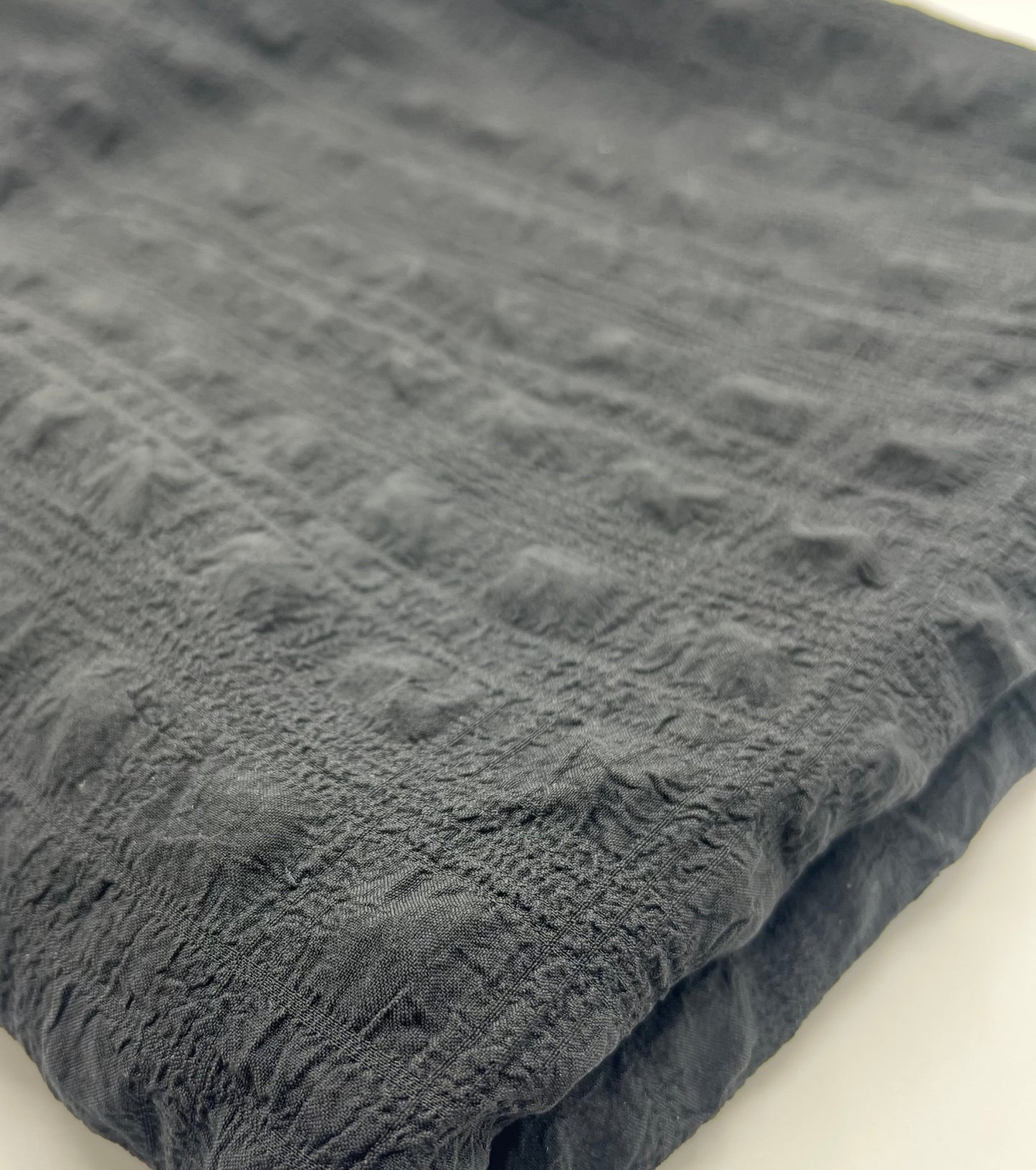 Black Textured Bubble Non Stretch Fabric - T9 Fabrics