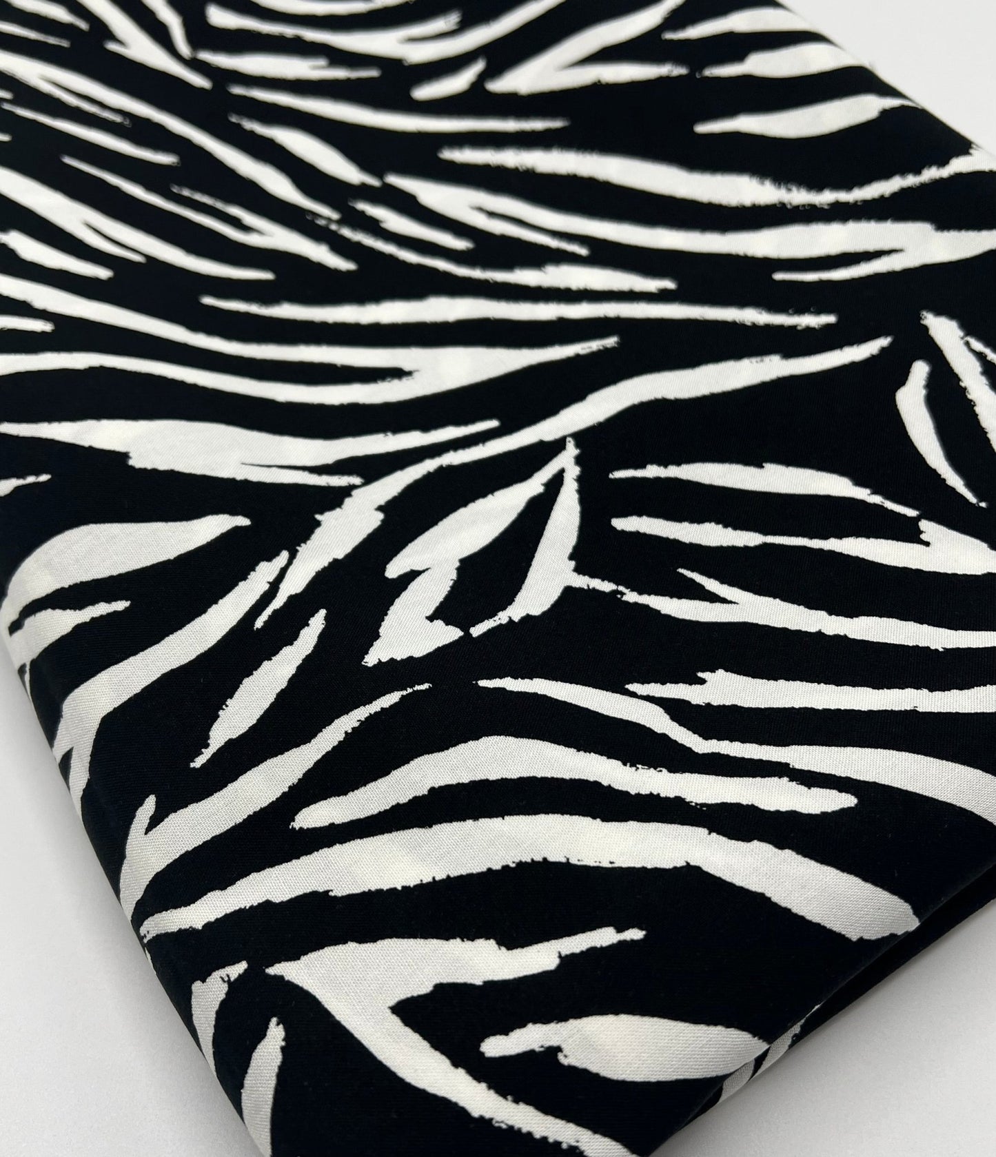 Black Zebra Non Stretch Woven Dress Craft Fabric - T9 Fabrics
